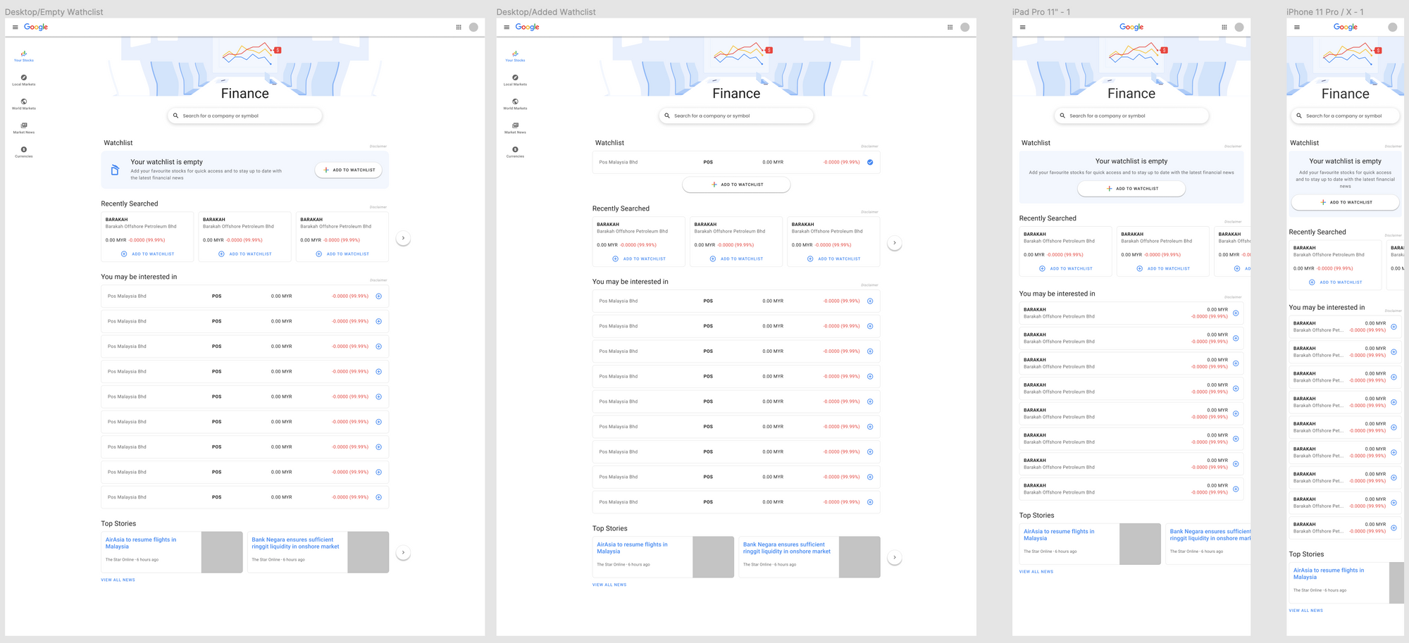 Case Study: Google Finance Redesign