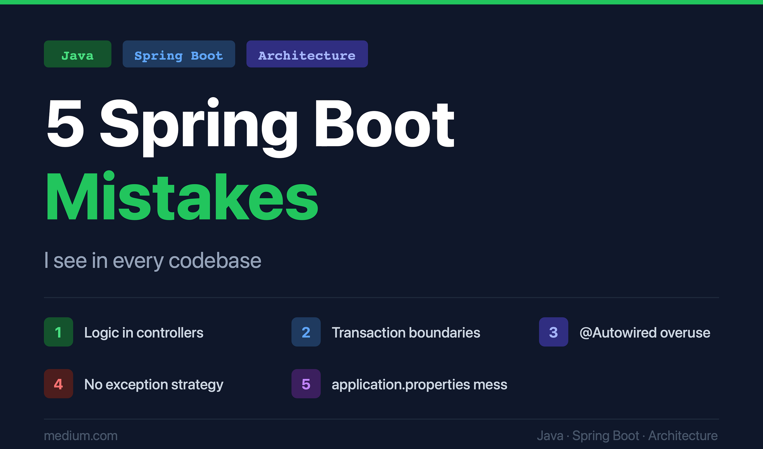 5 Spring Boot Mistakes I See in Every Codebase
