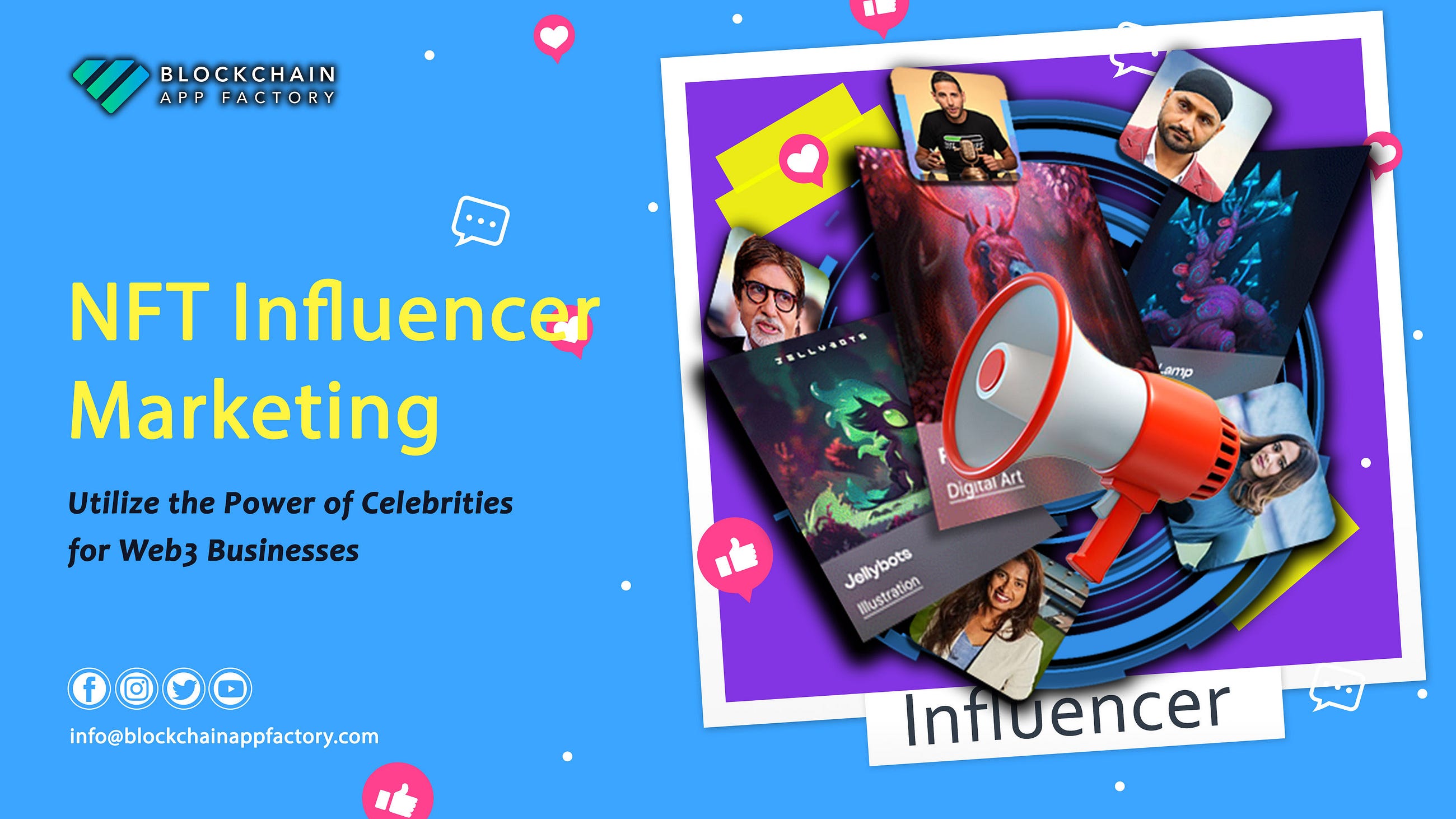 Promote your new Web3 venture worldwide with our strategic NFT influencer marketing services!