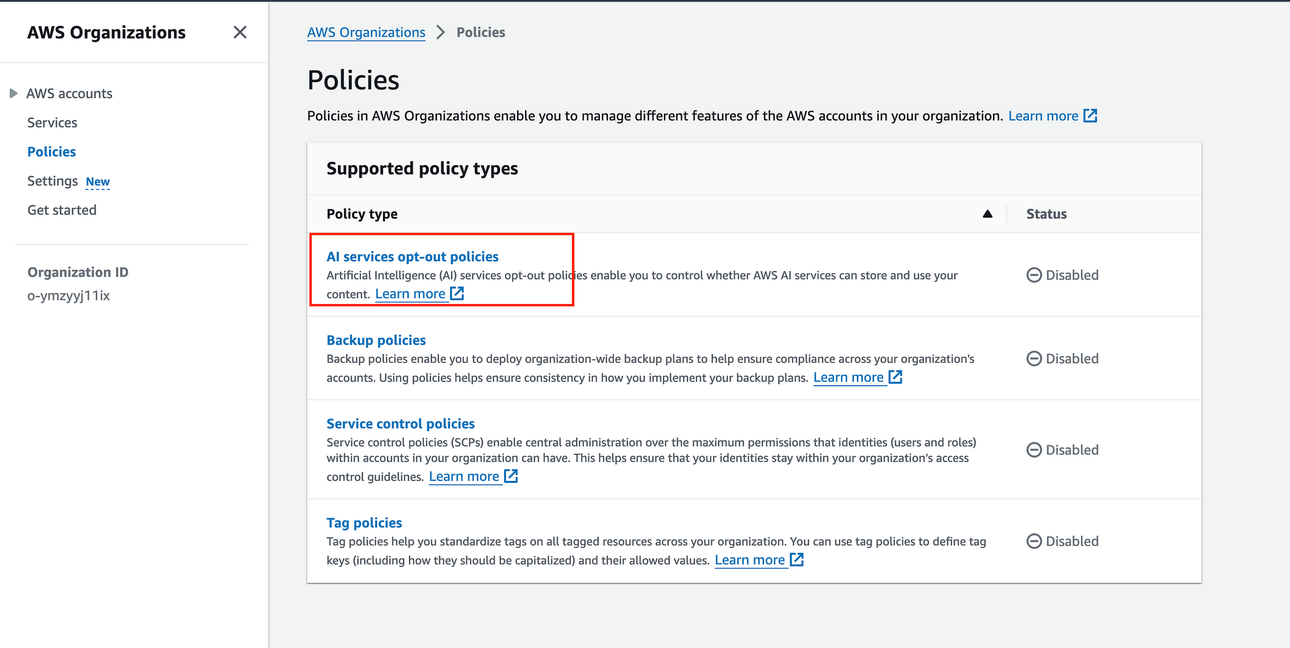 Safeguarding Sensitive Data: Opting Out of AWS AI Service Data Sharing