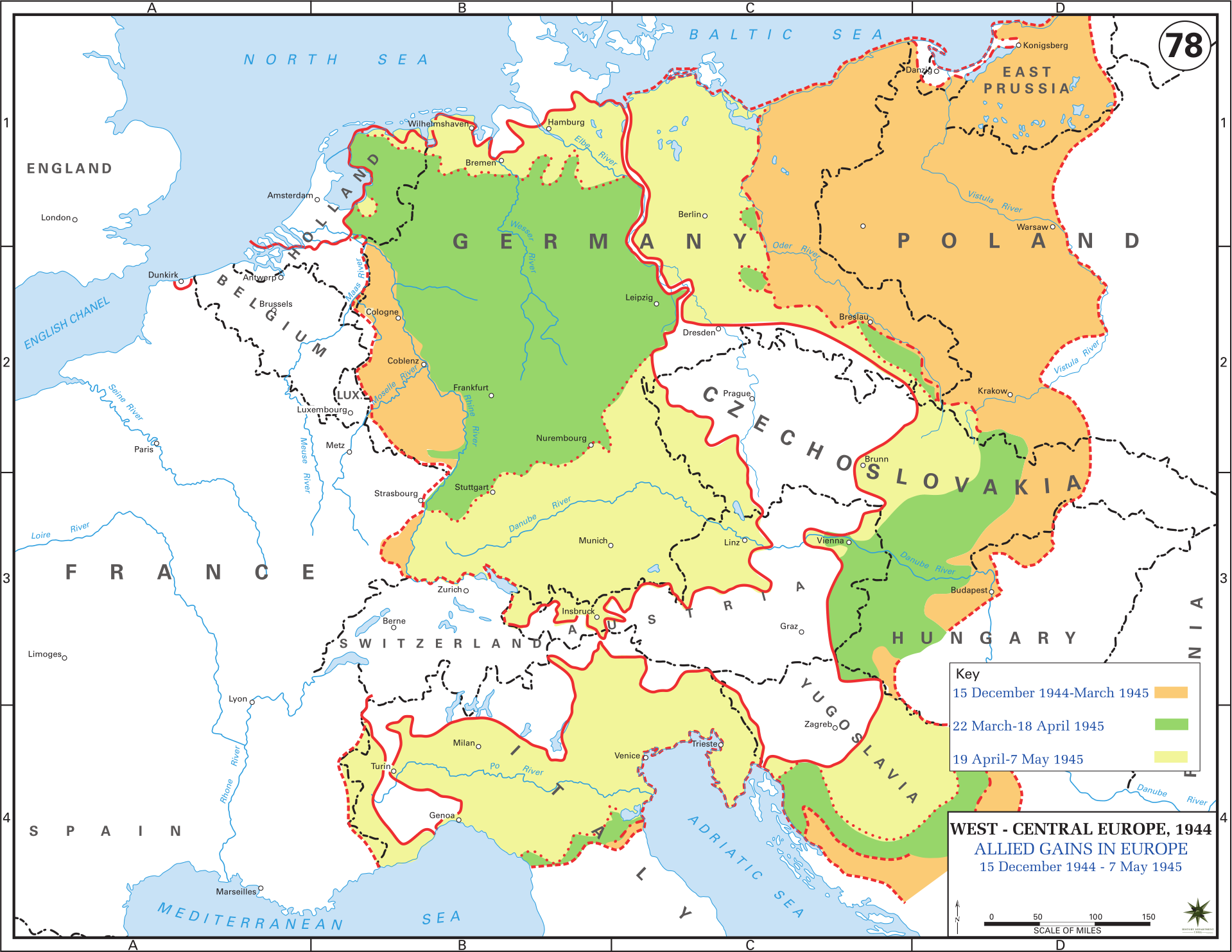 Map Of World War 2 In Europe