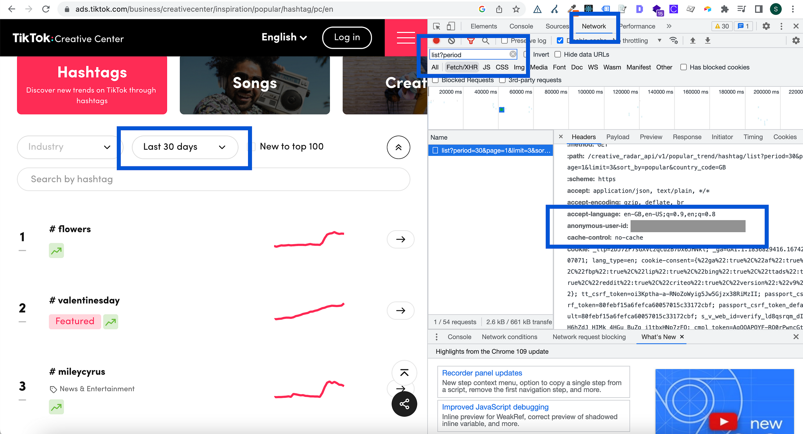 How to import TikTok trend data into Google sheets