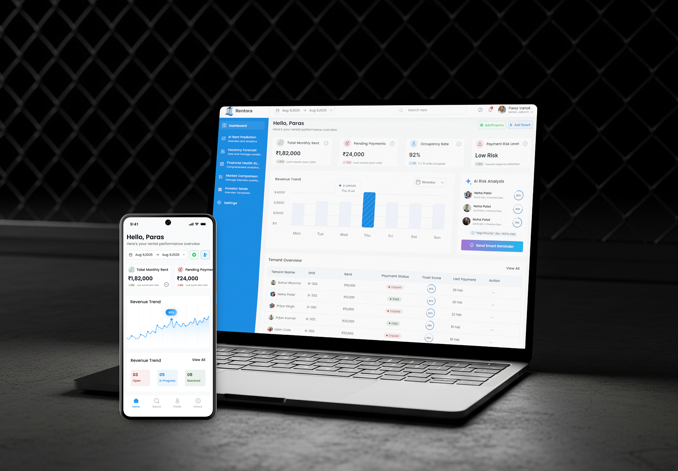 Rentora AI UI/UX Case Study By Paras Vartak