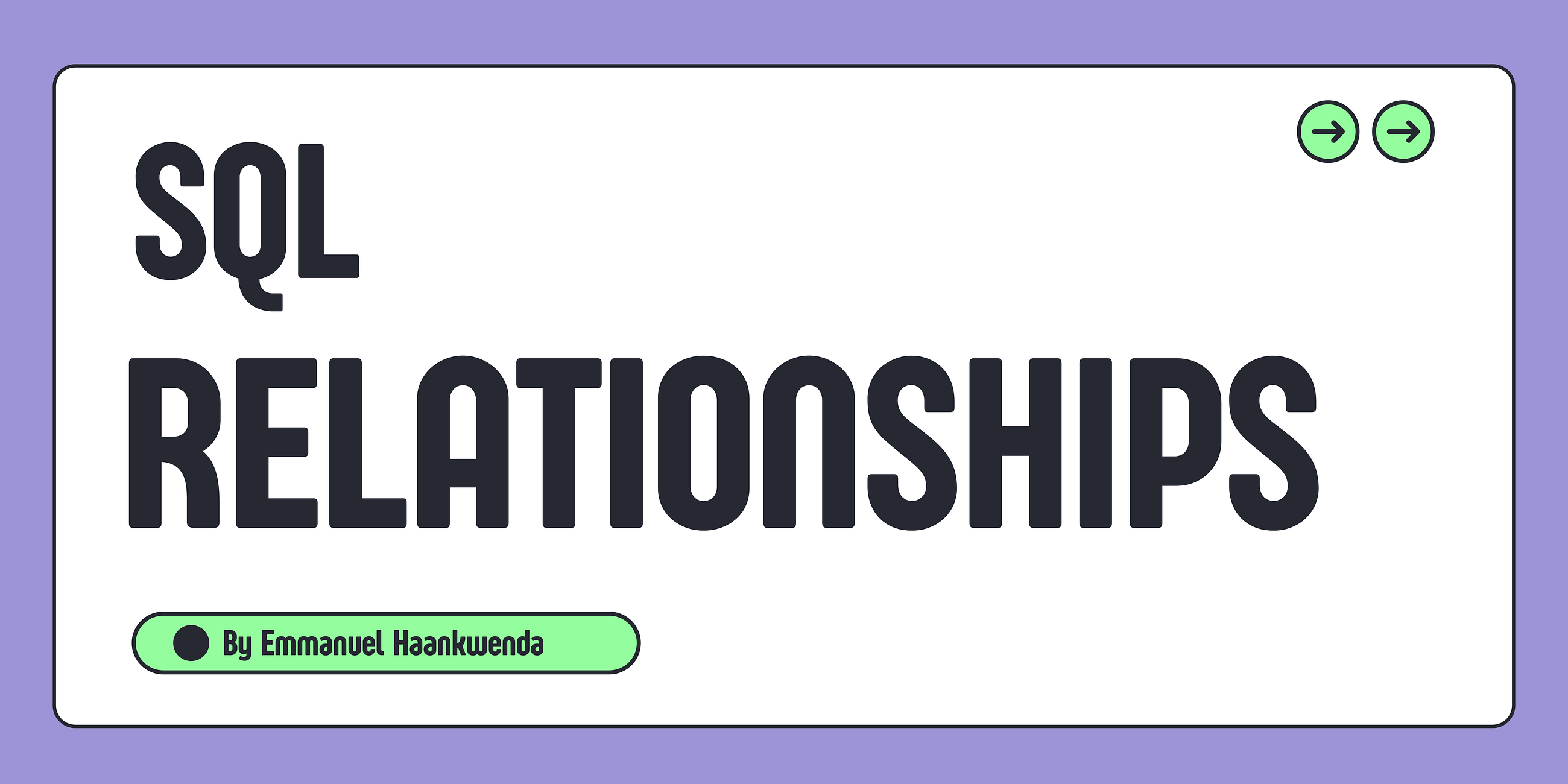 SQL— Relationships