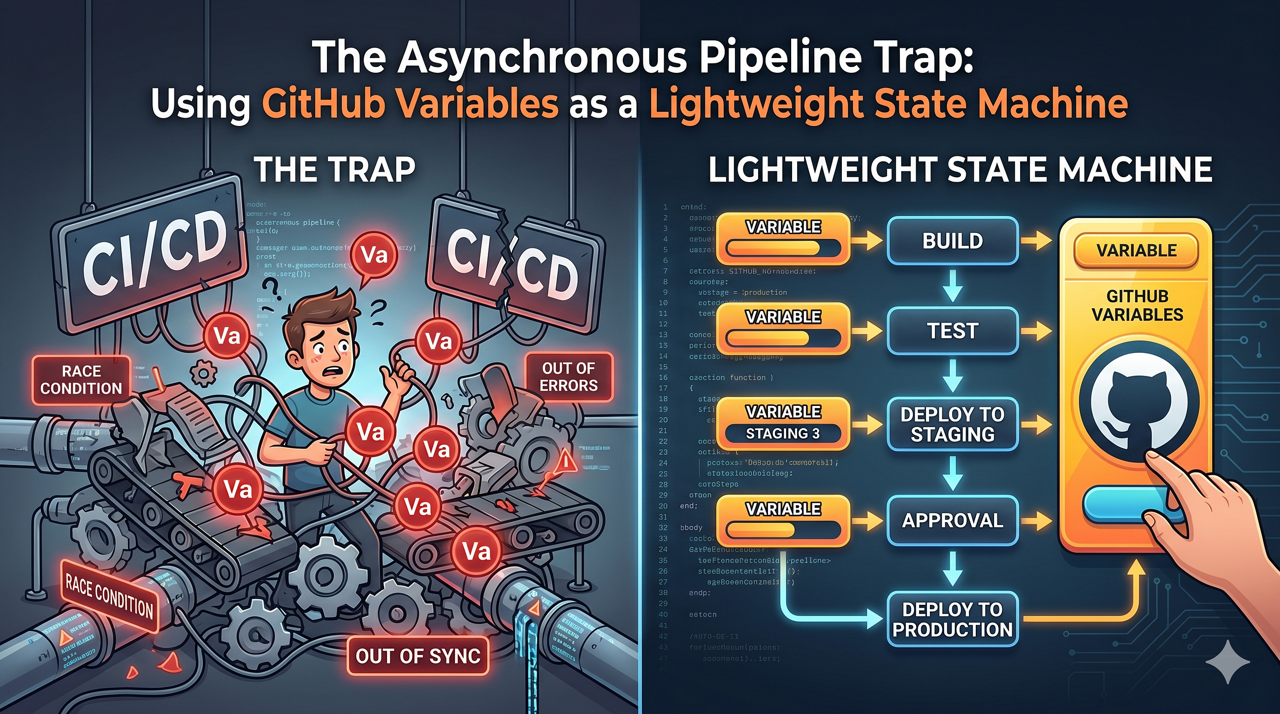 The Asynchronous Pipeline: Using GitHub Variables as a Lightweight State Machine