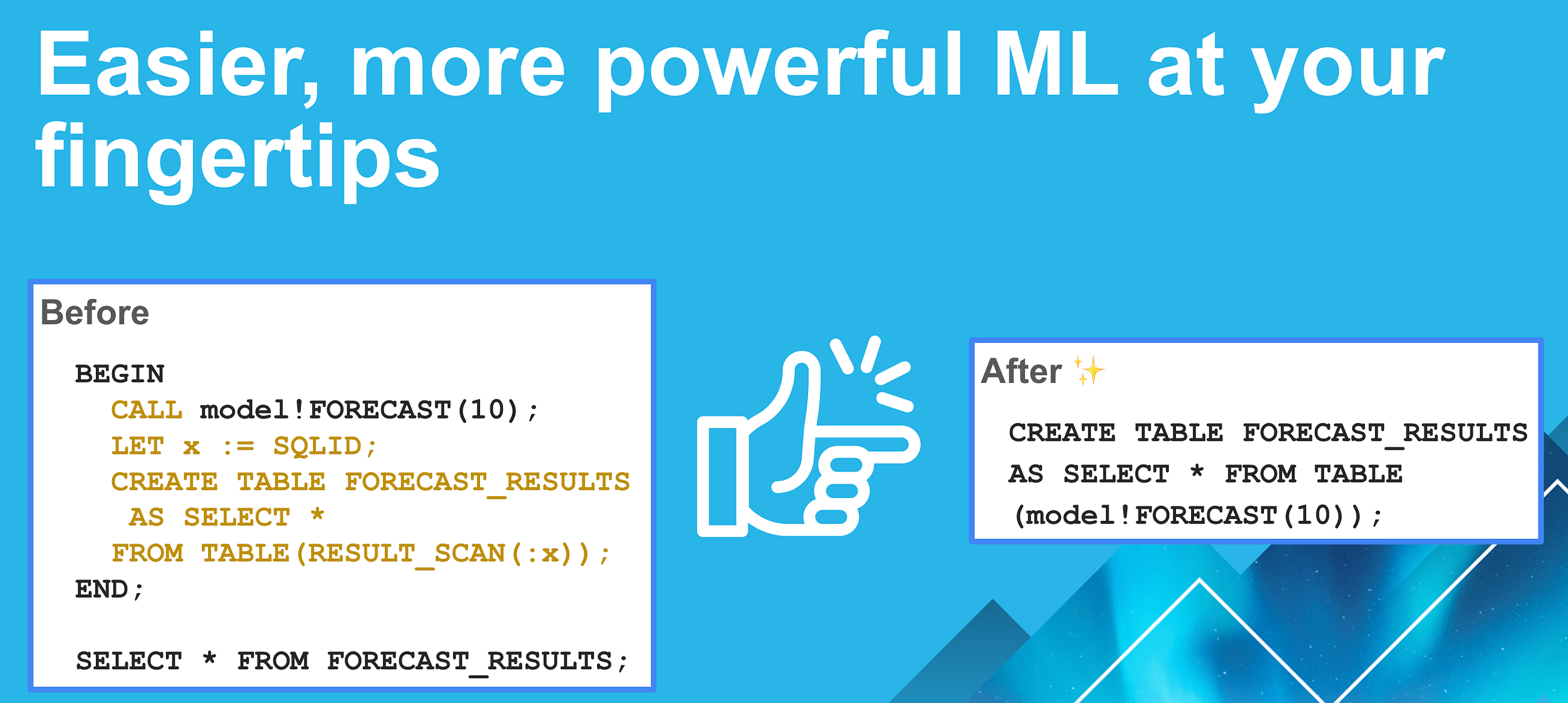 Snowflake’s ML Functions just got easier (and better!)