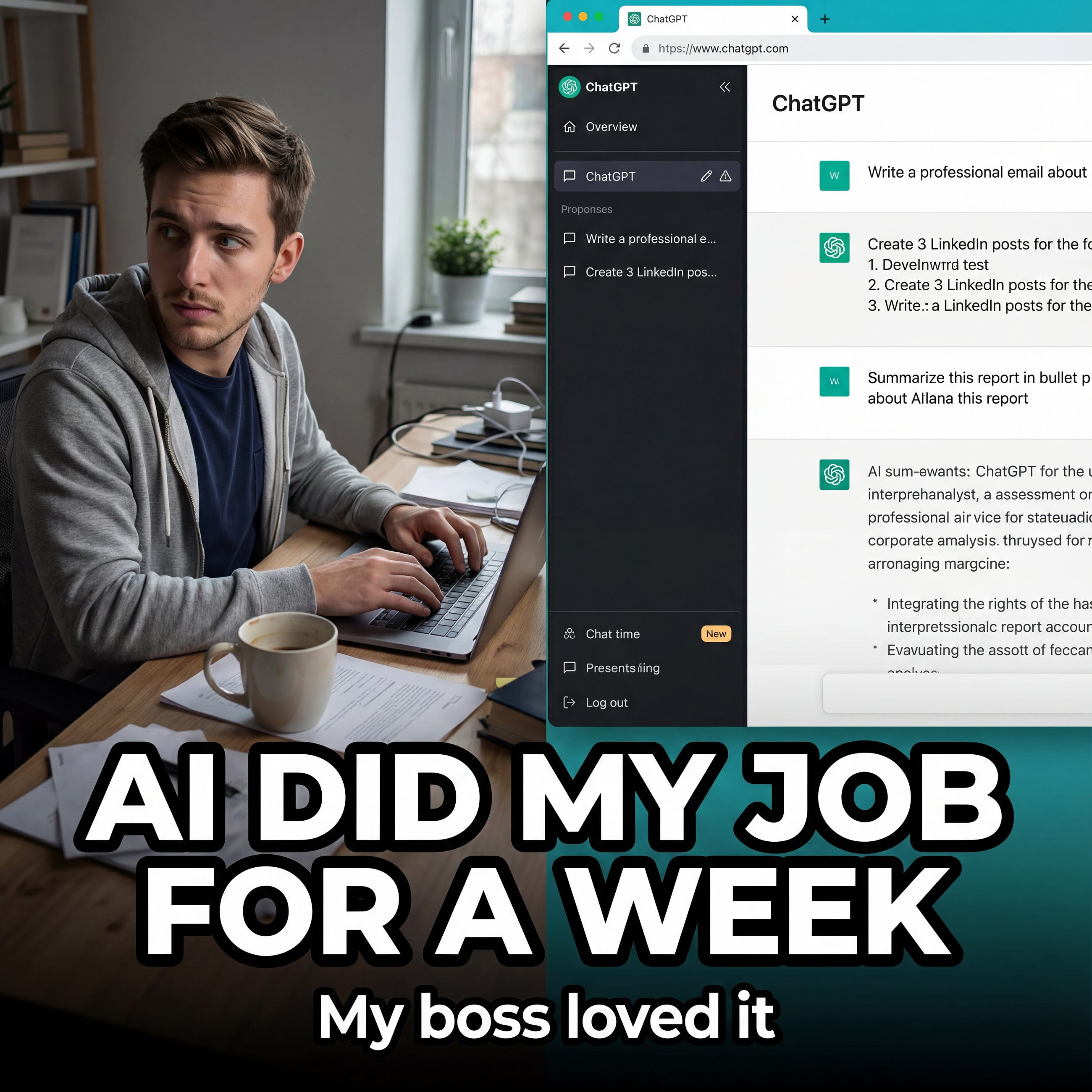 “I Let AI Do My Job for a Week. My Boss Almost Noticed.”