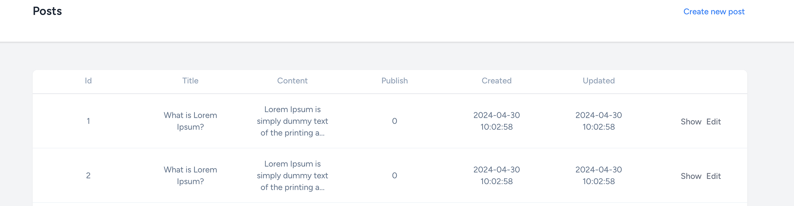 Create blog with Laravel 11 and Vue 3