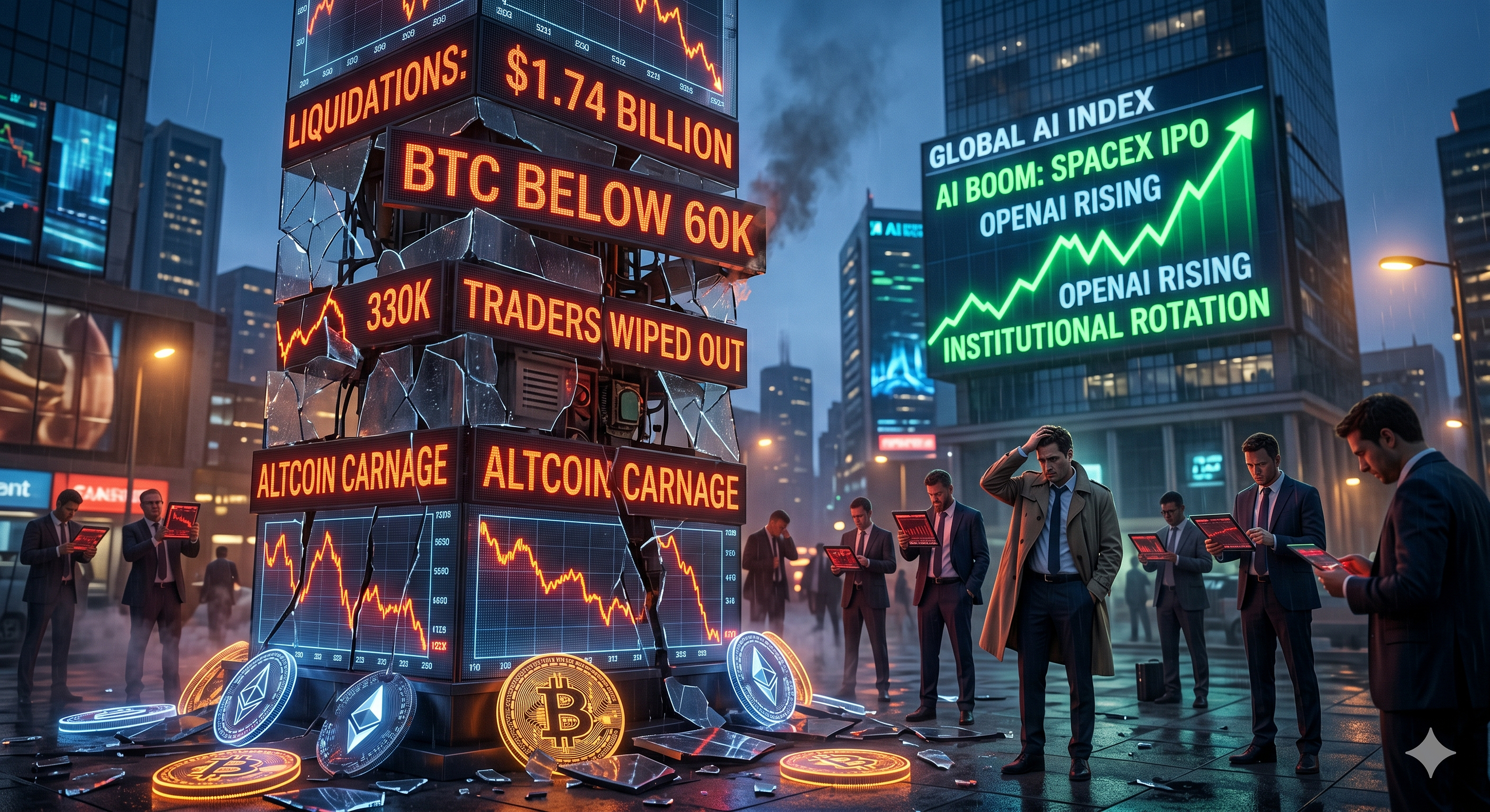 The $1.7 Billion Crypto Wipeout: Is AI Officially Killing the Bull Run?