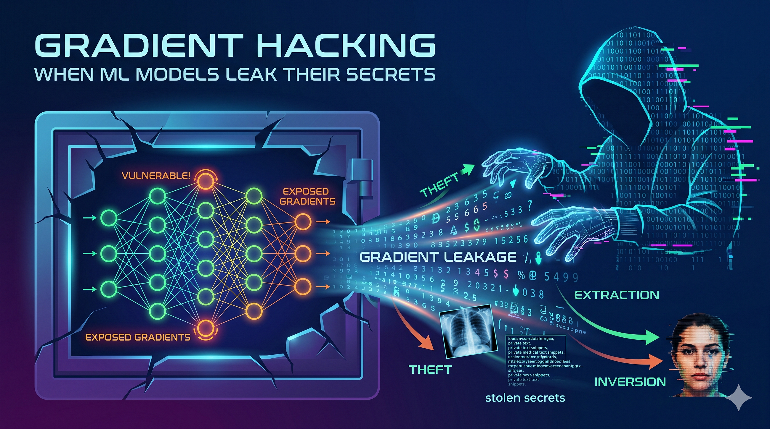 Gradient Hacking: When ML Models Leak Their Secrets