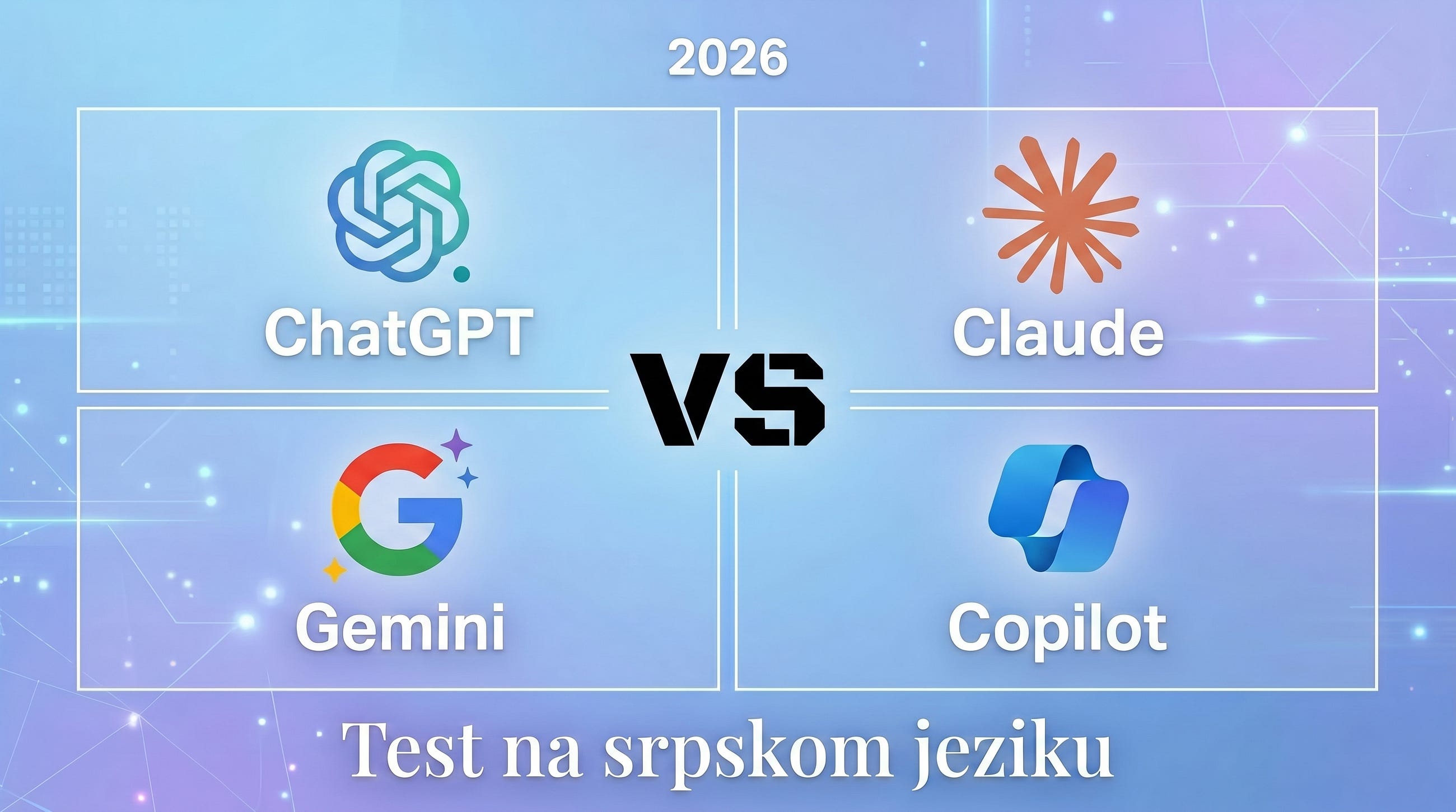 ChatGPT vs Claude vs Gemini vs Copilot: ko pobeđuje na srpskom?