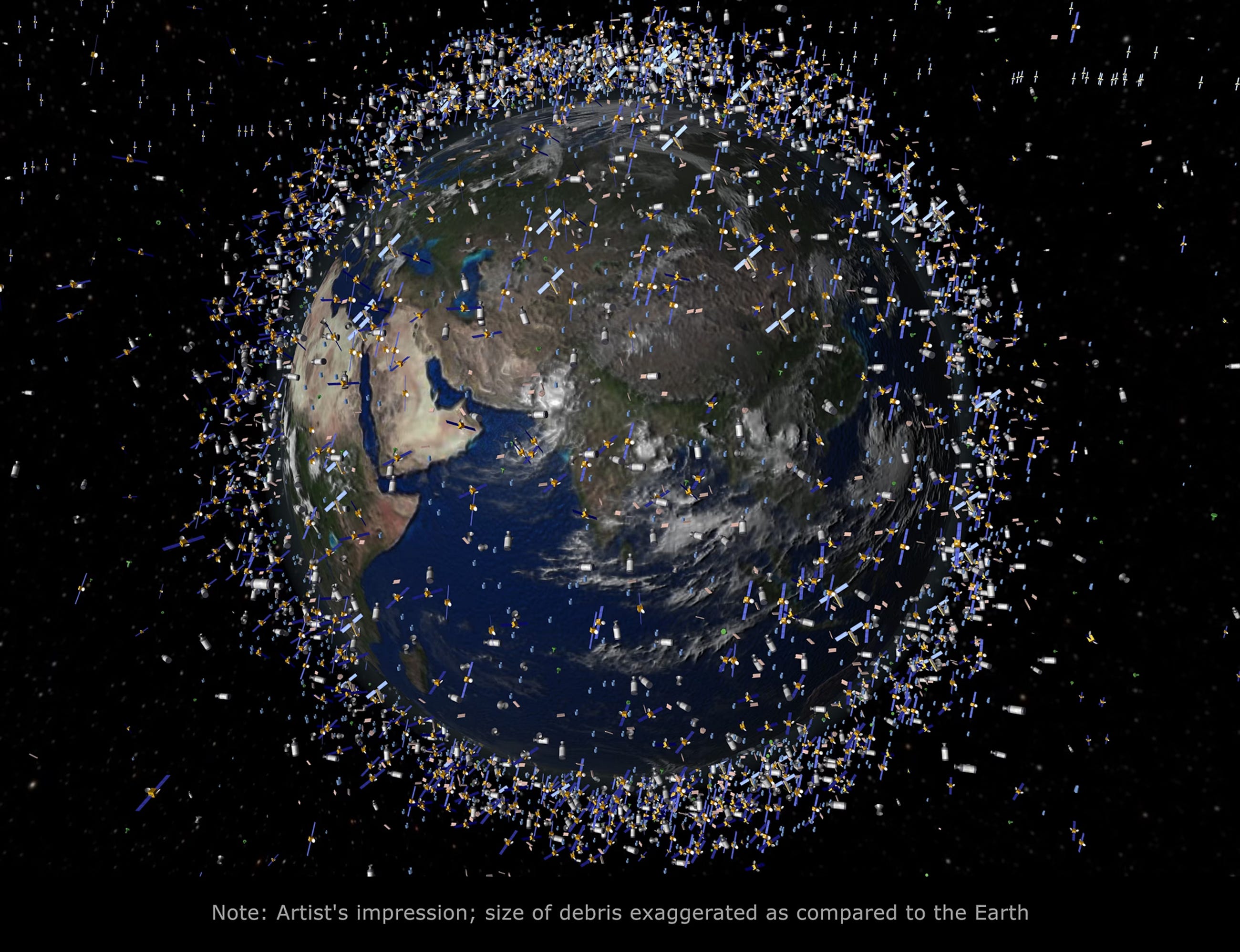 Space is getting so full of bits of debris?—?could they rain down on u