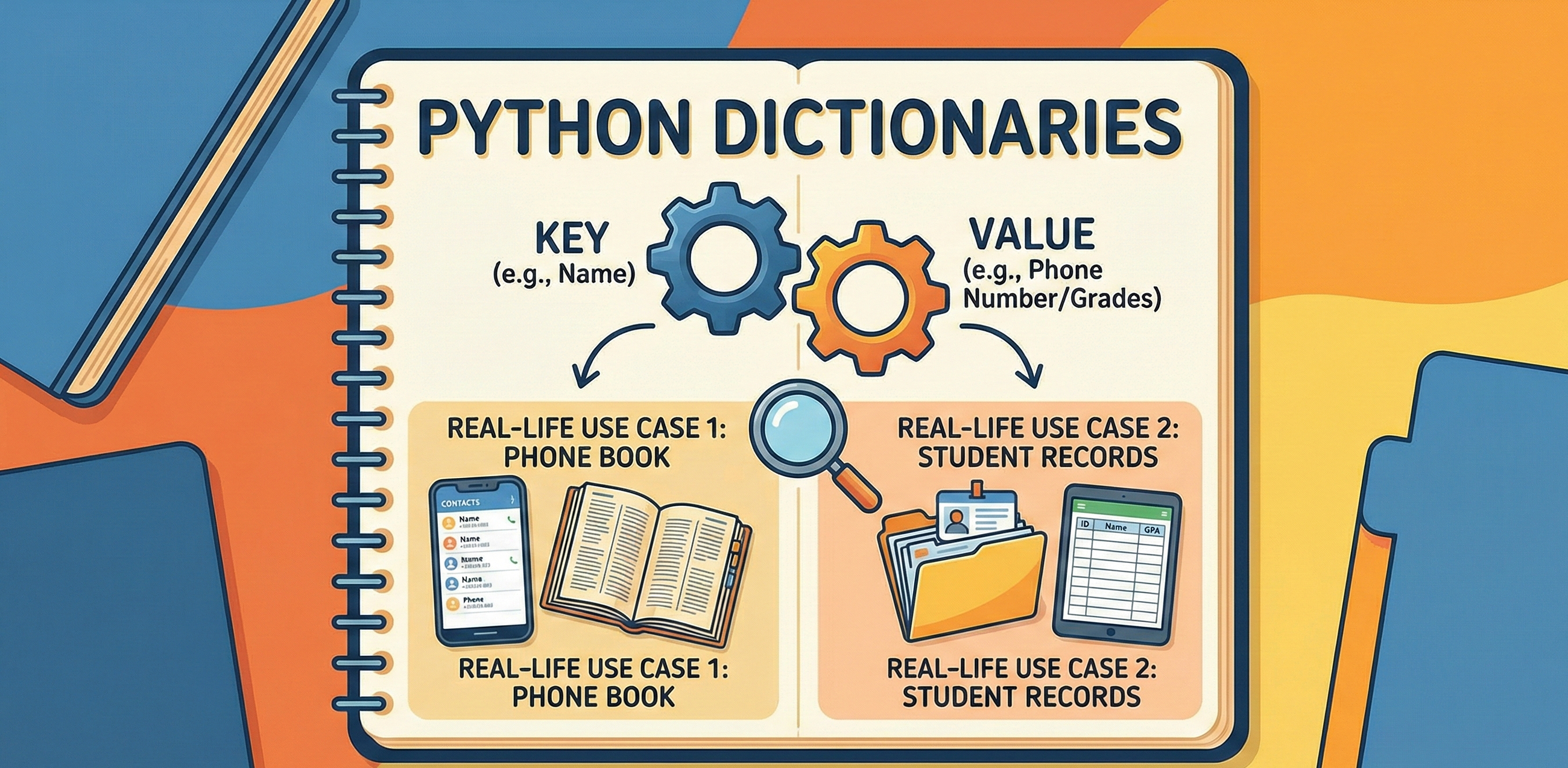Python Dictionaries Explained with Real-Life Use Cases (Phone Book & Student Records)
