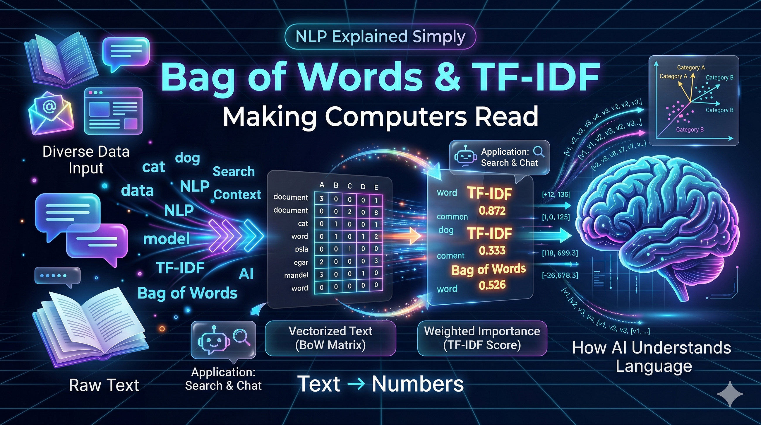 Text Preprocessing in NLP: Bag of Words & TF-IDF — Making Computers Read