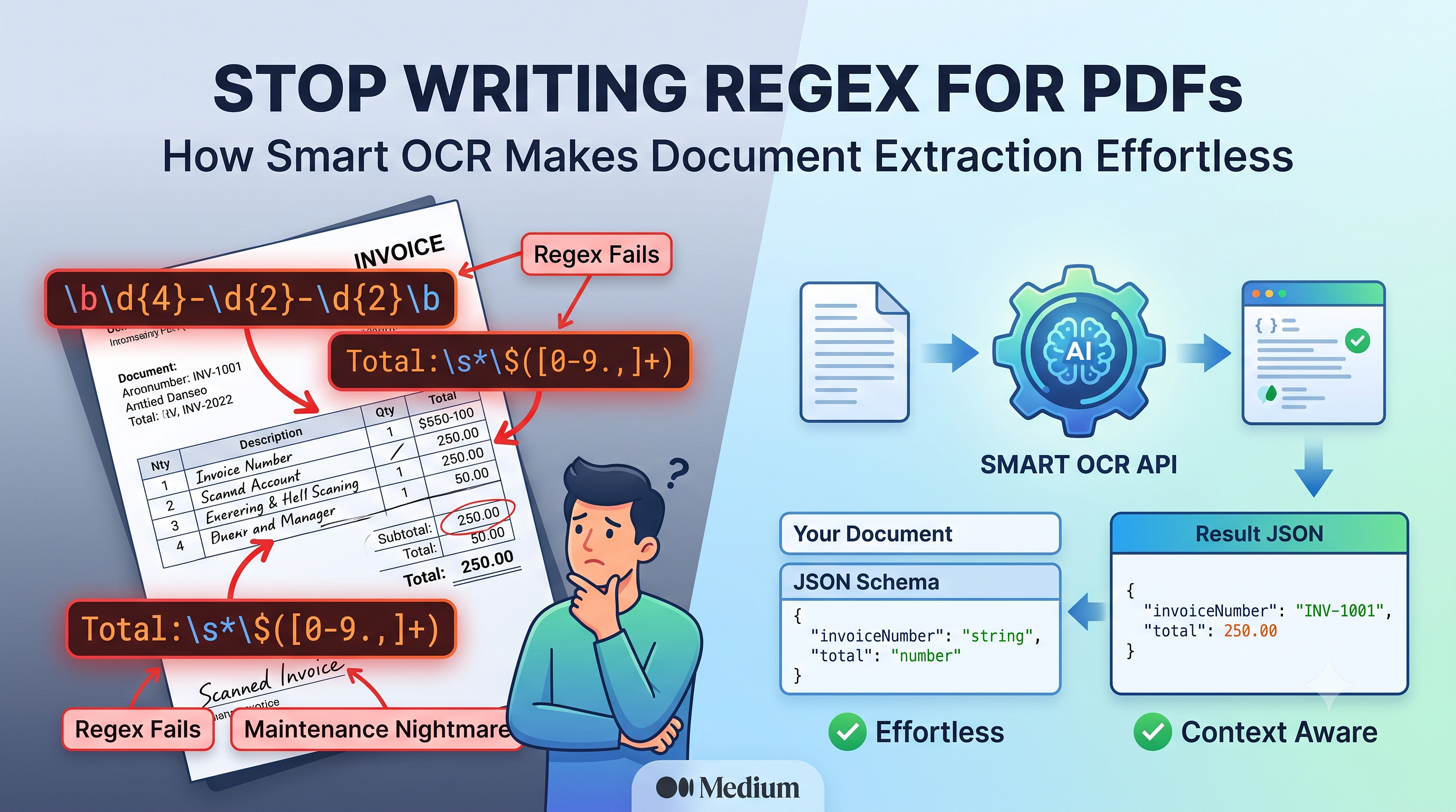 Stop Writing Regex for PDFs: How Smart OCR Makes Document Extraction Effortless