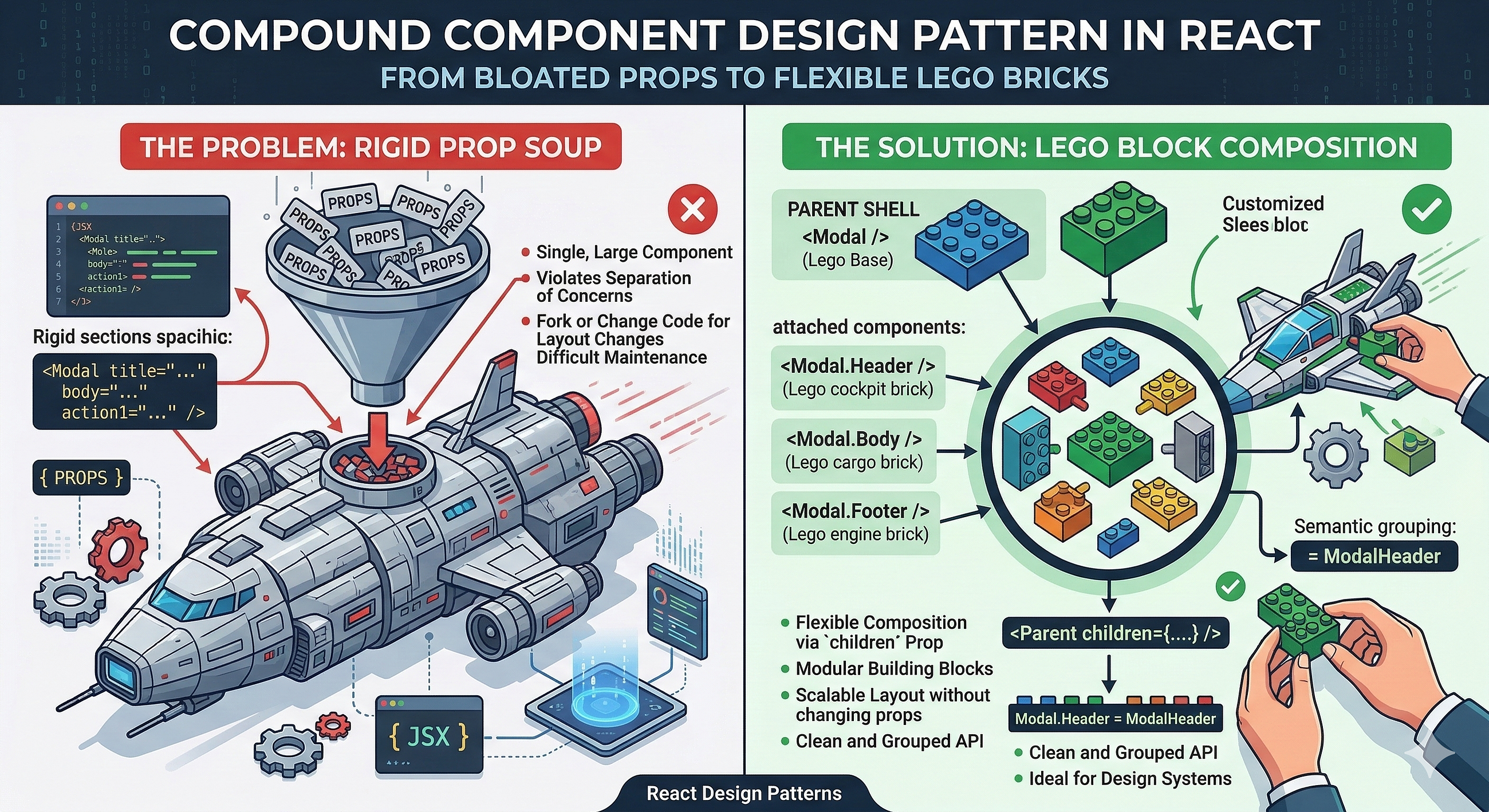 React Design Patterns: Escaping “Prop Soup” with Compound Components (Day 3)