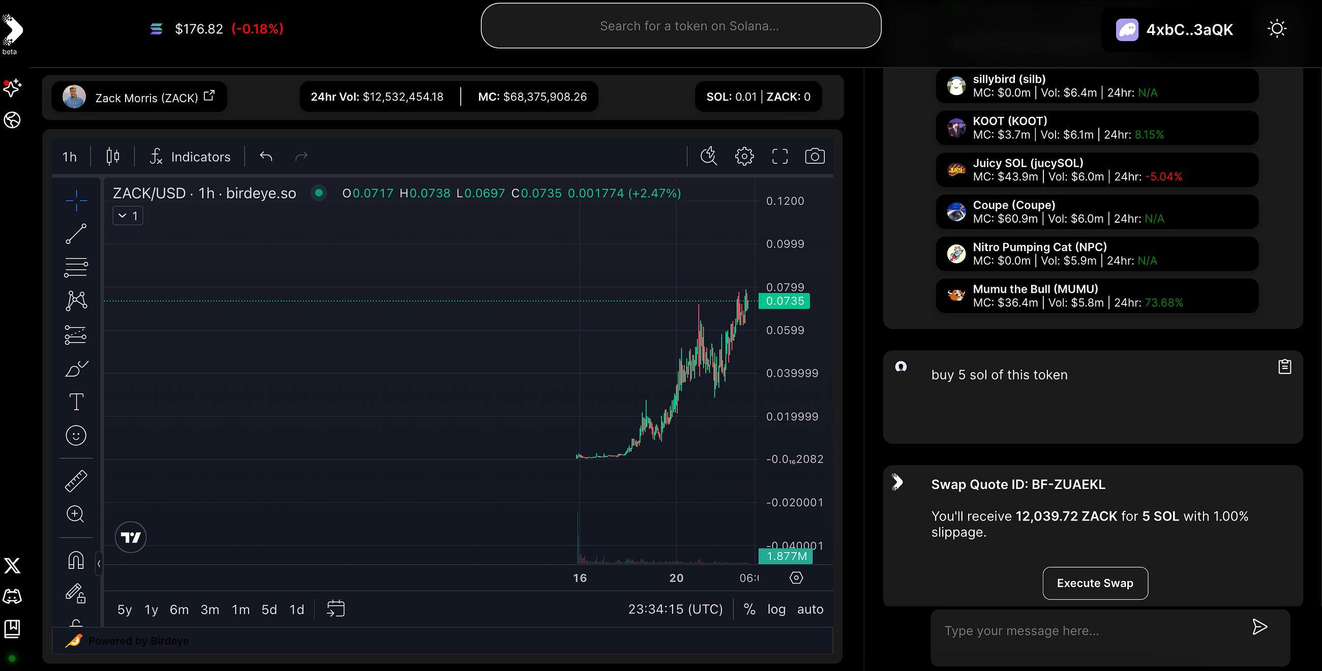 Identify Trending Tokens on Solana using AI