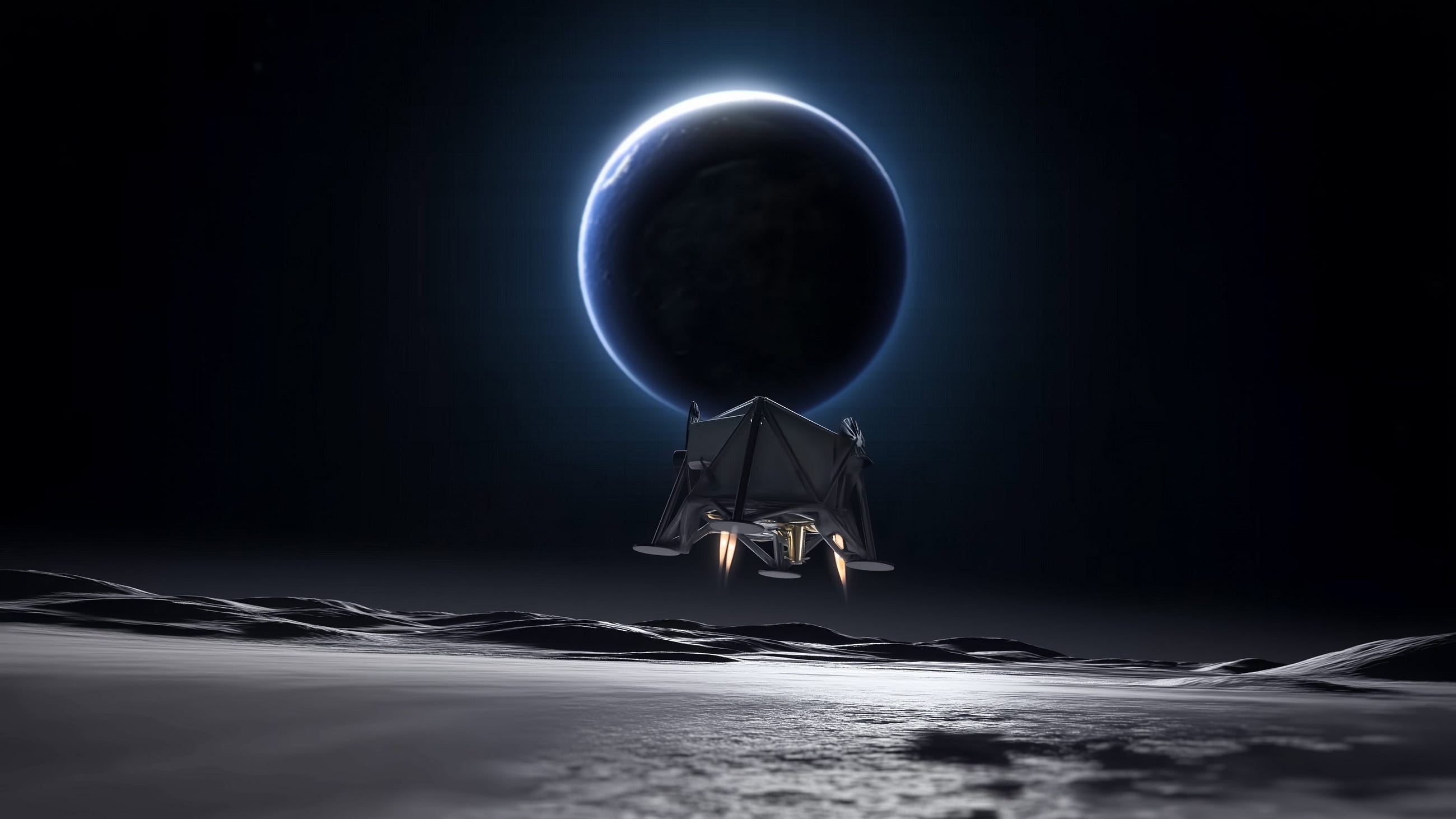 Lunar Drones: Aerial Mobility in an Airless Environment