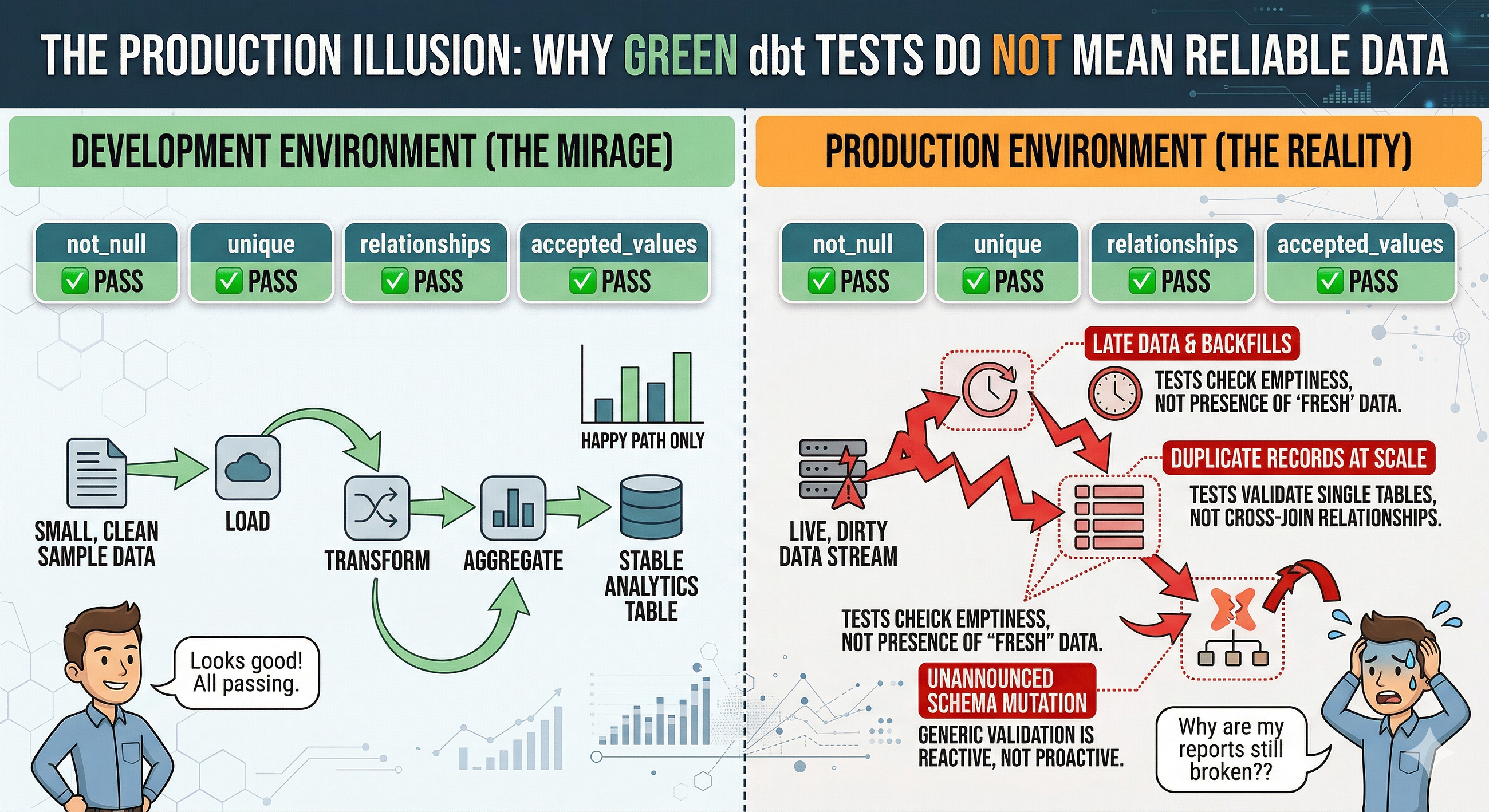 Why dbt Tests Fail in Production and How to Design for Data Quality from Day One