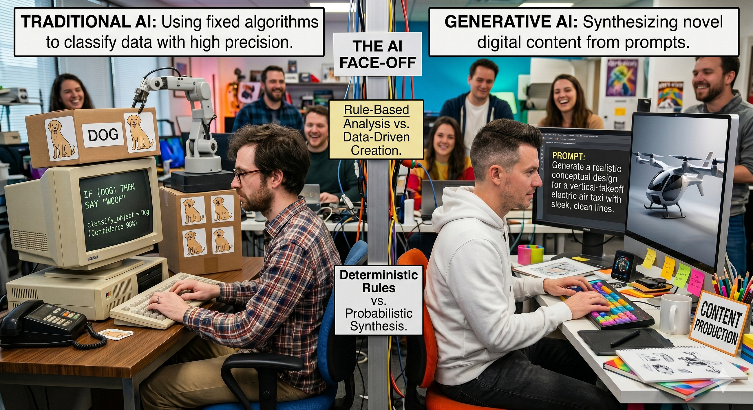 Traditional AI Predicts. Generative AI Creates. Here’s the Difference