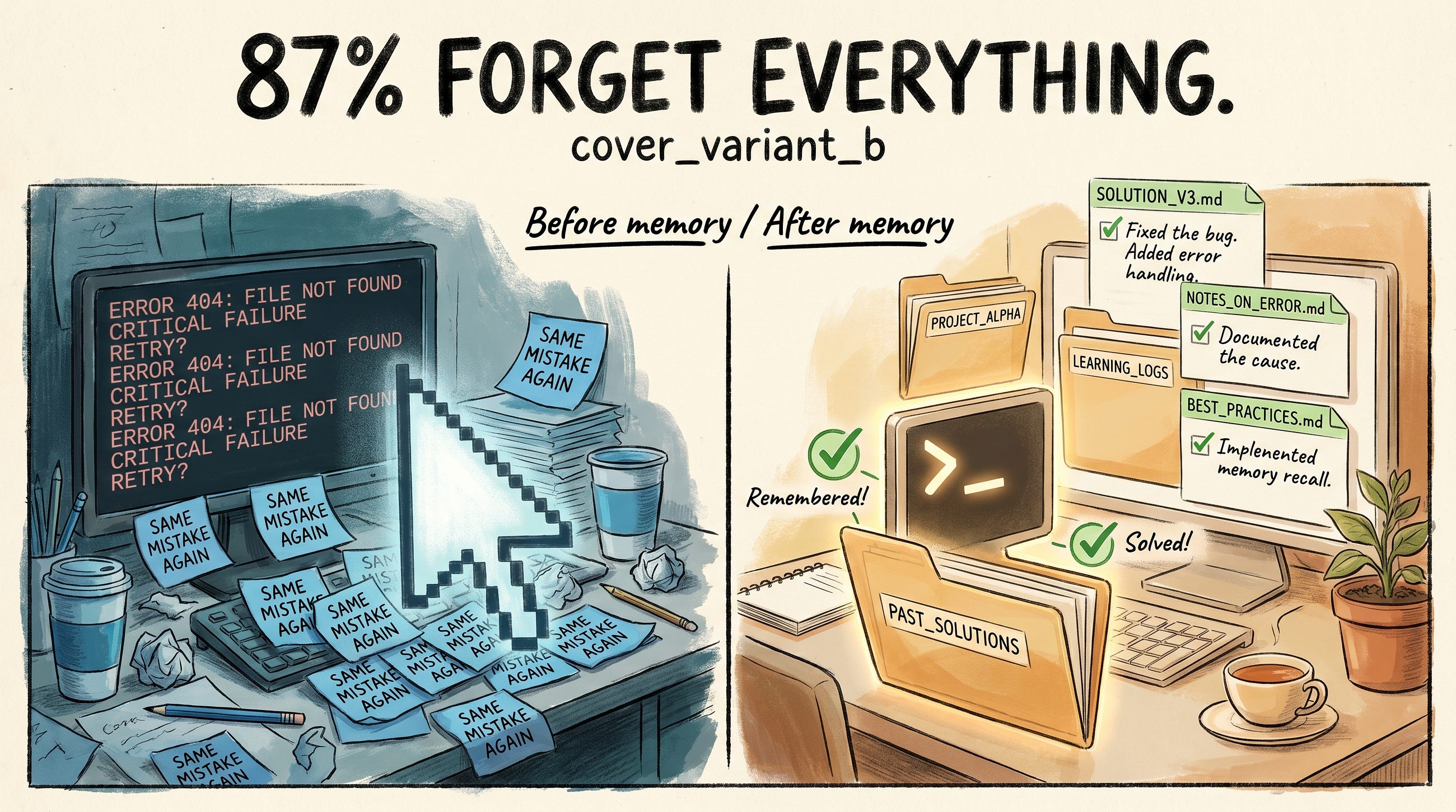 My Claude Agent Kept Making the Same Mistake. I Fixed It With 3 Markdown Files.