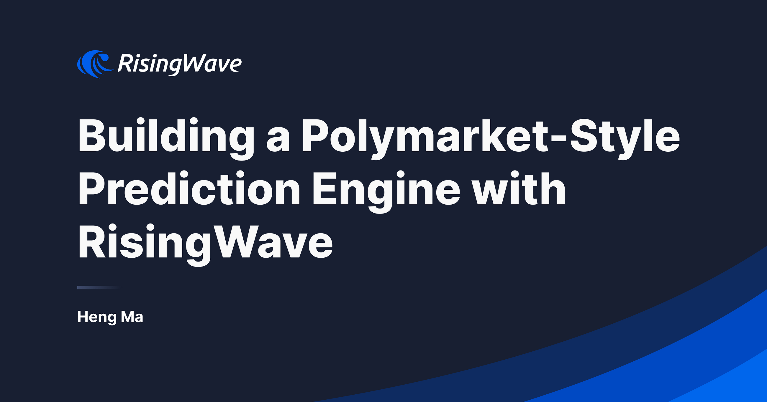 Building a Polymarket-Style Prediction Engine with RisingWave