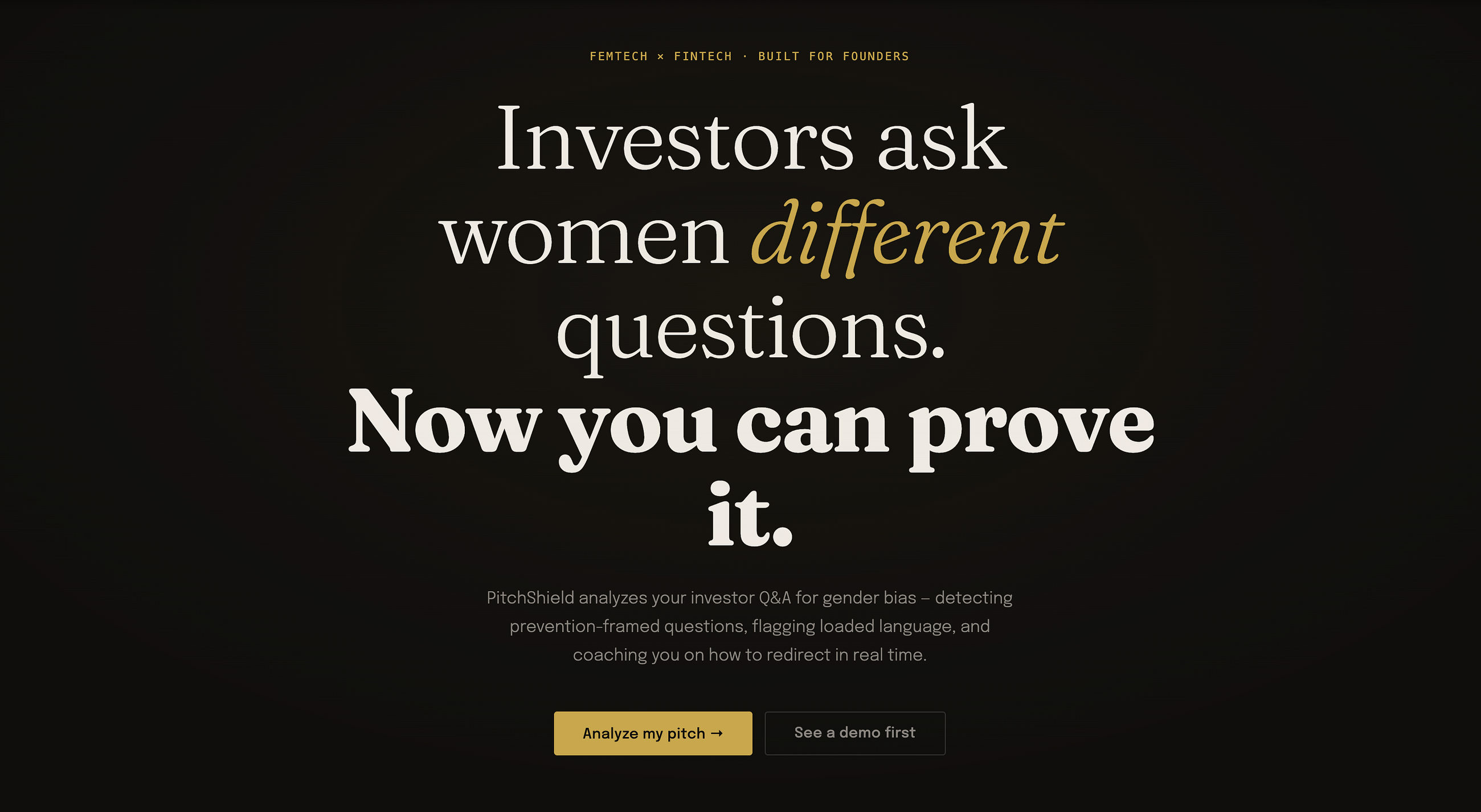 Investor Bias in Real Time — Meet PitchShield