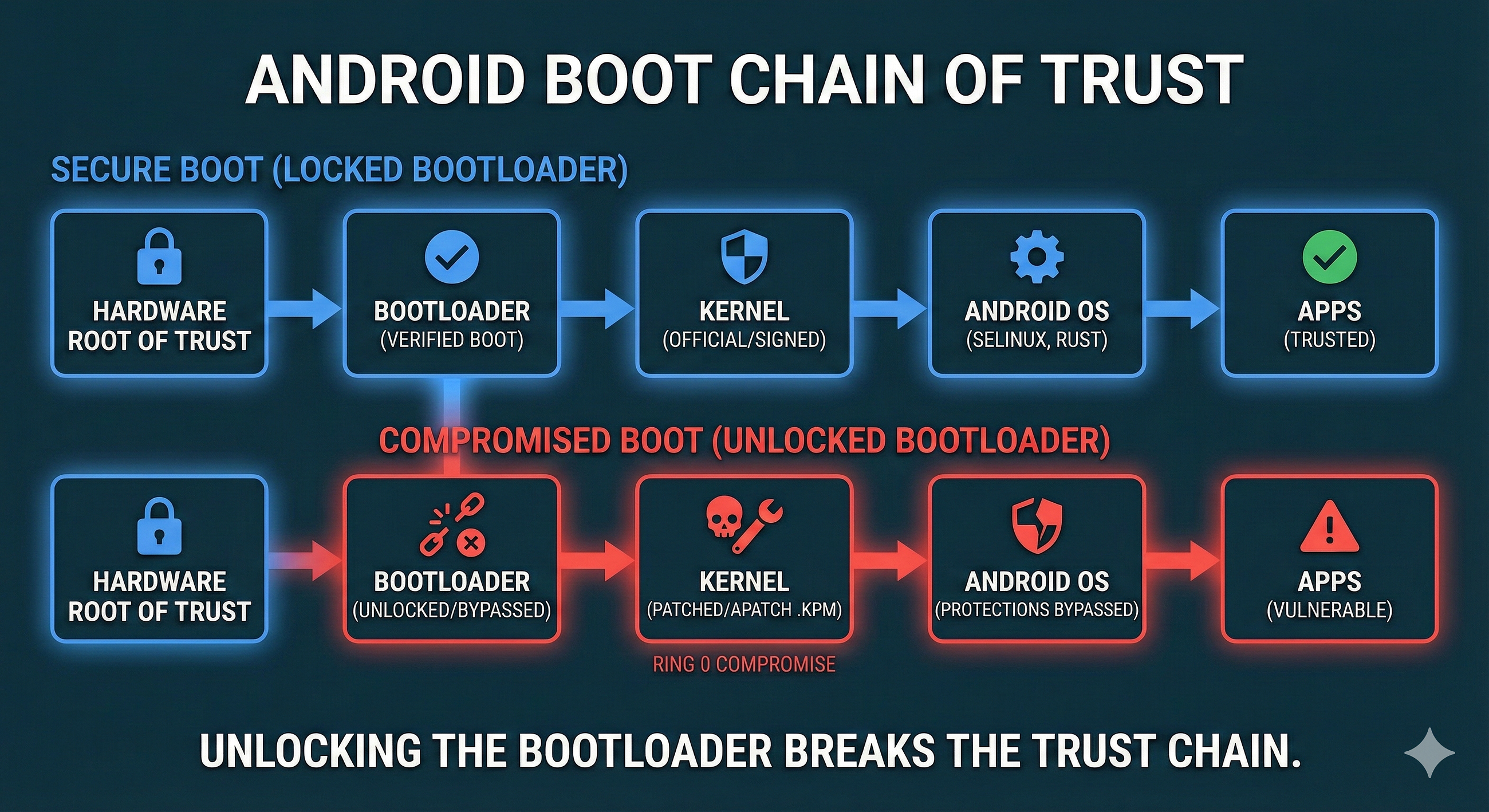 Analyzing the Security Implications of Unlocked Bootloaders