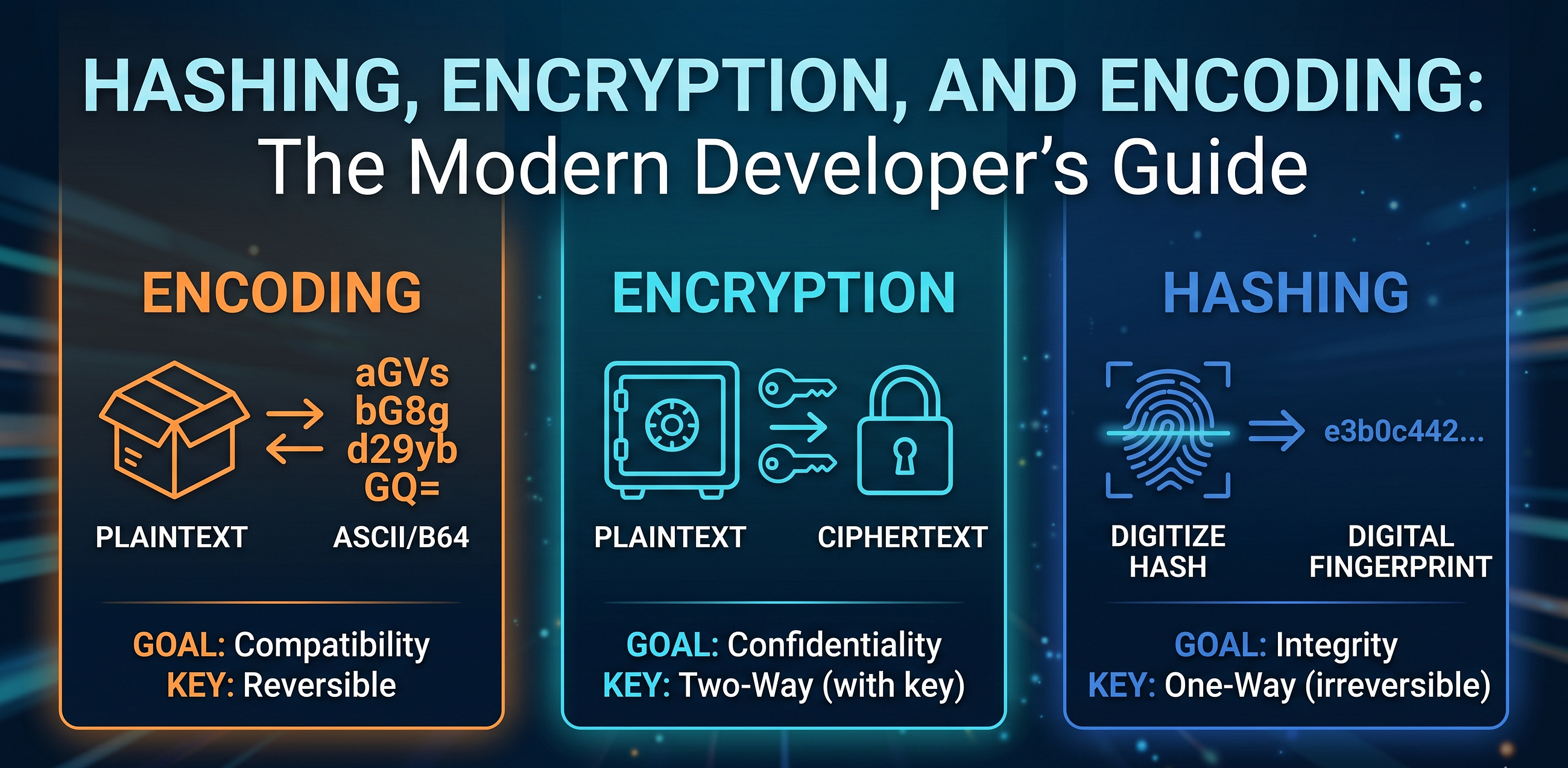 The Modern Developer’s Guide to Hashing, Encryption, and Encoding