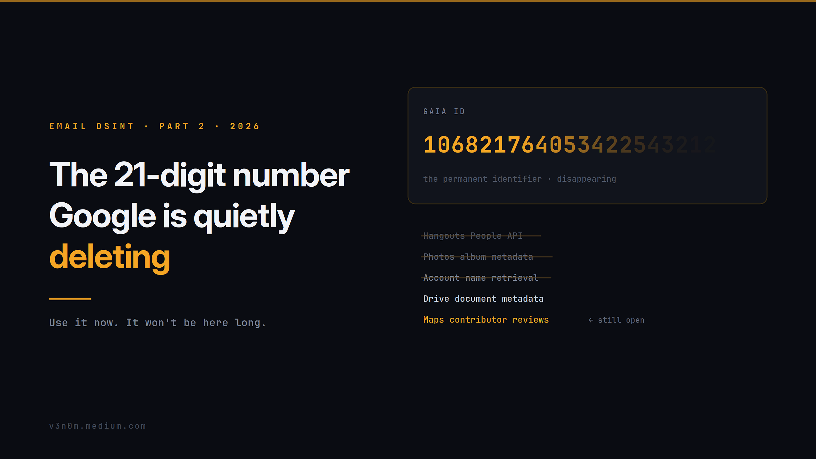 The 21-Digit Number Google Is Quietly Deleting