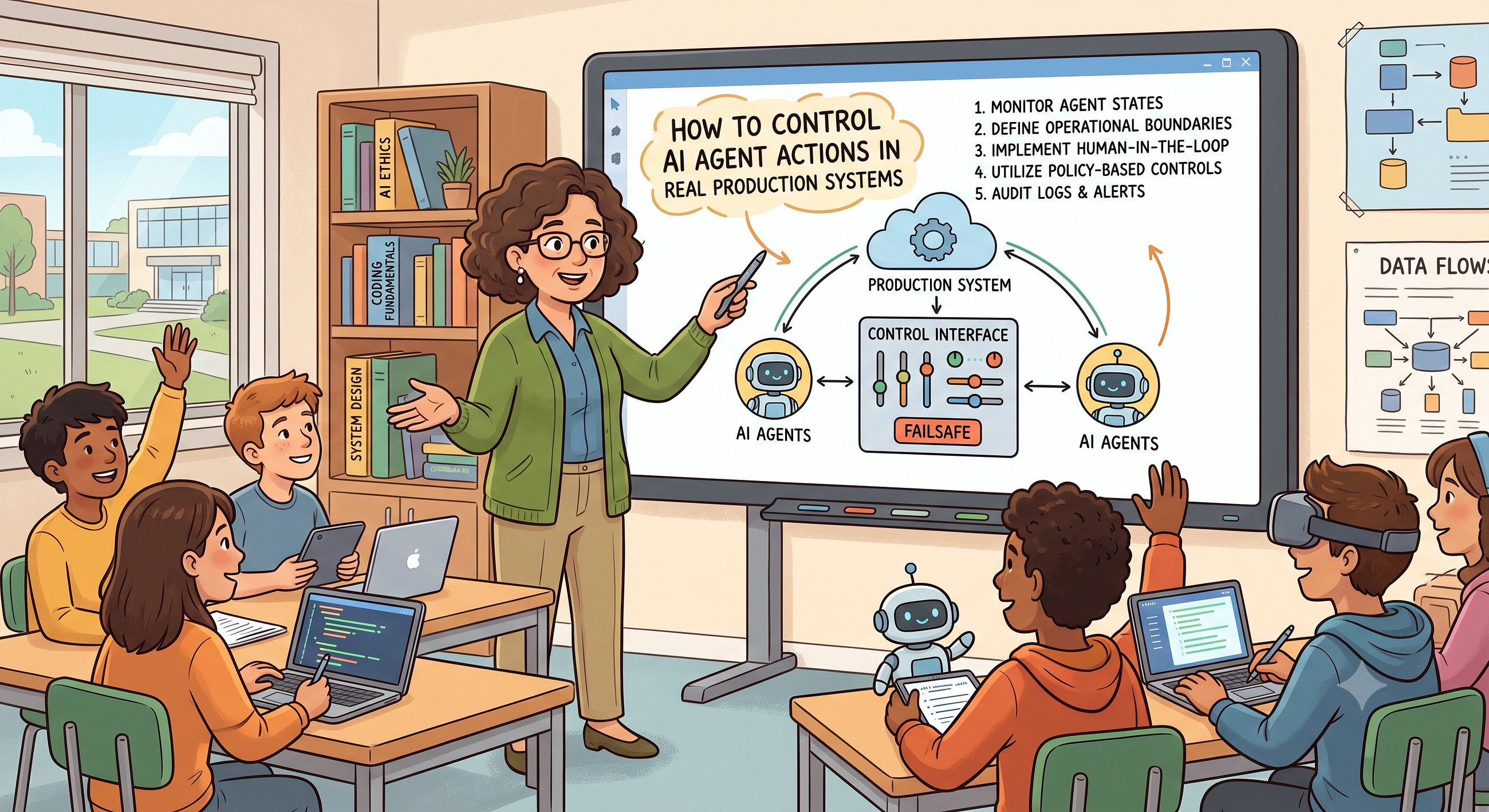 Cómo controlar las acciones de agentes de IA en sistemas de producción reales