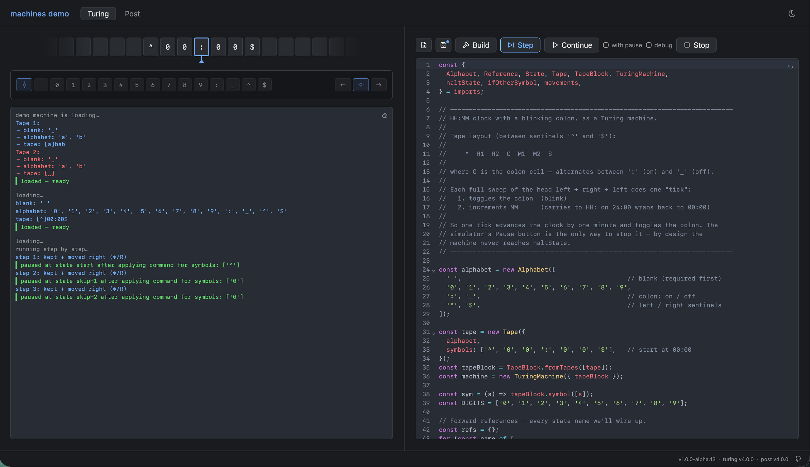 Three majors, two mistakes: designing a pause API for a Turing-machine interpreter