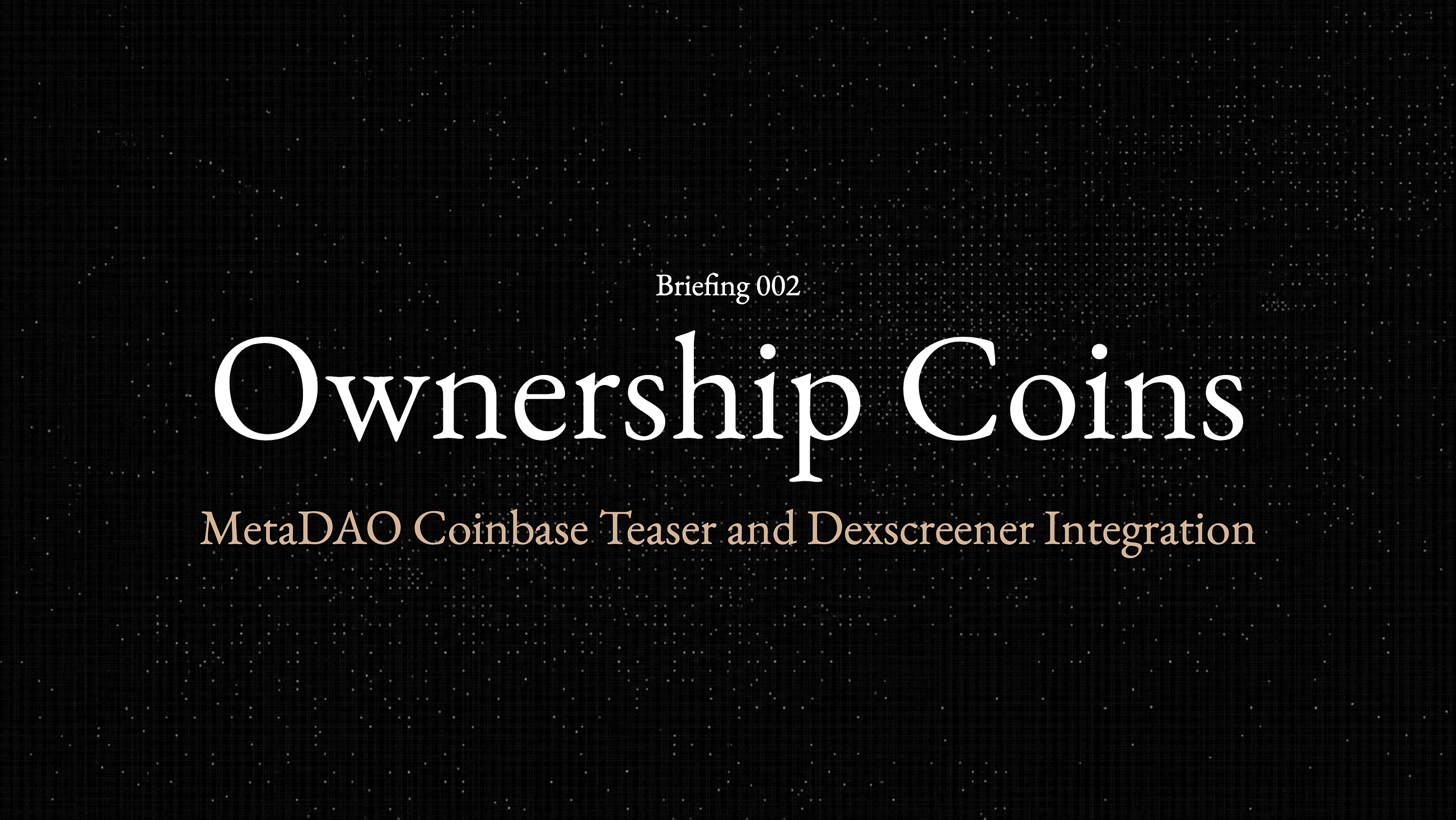 MetaDAO Added to Coinbase Roadmap and Improves Discoverability with Dexscreener futarchyAMM…