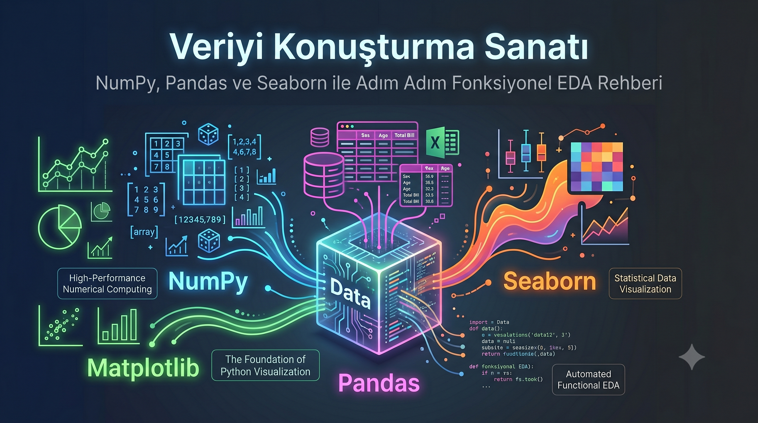 Veriyi Konuşturma Sanatı: NumPy, Pandas, Matplotlib ve Seaborn ile Adım Adım Fonksiyonel EDA…