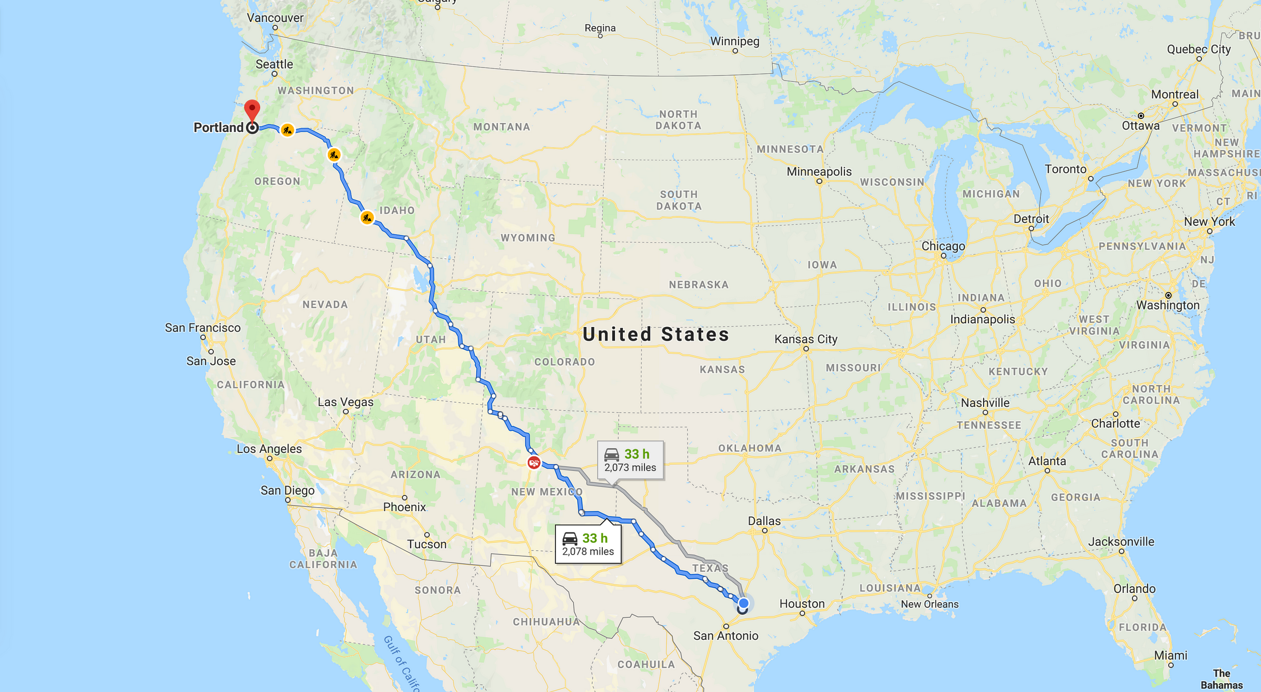 I’m driving from Austin to Portland – Tony Baldwin – Medium