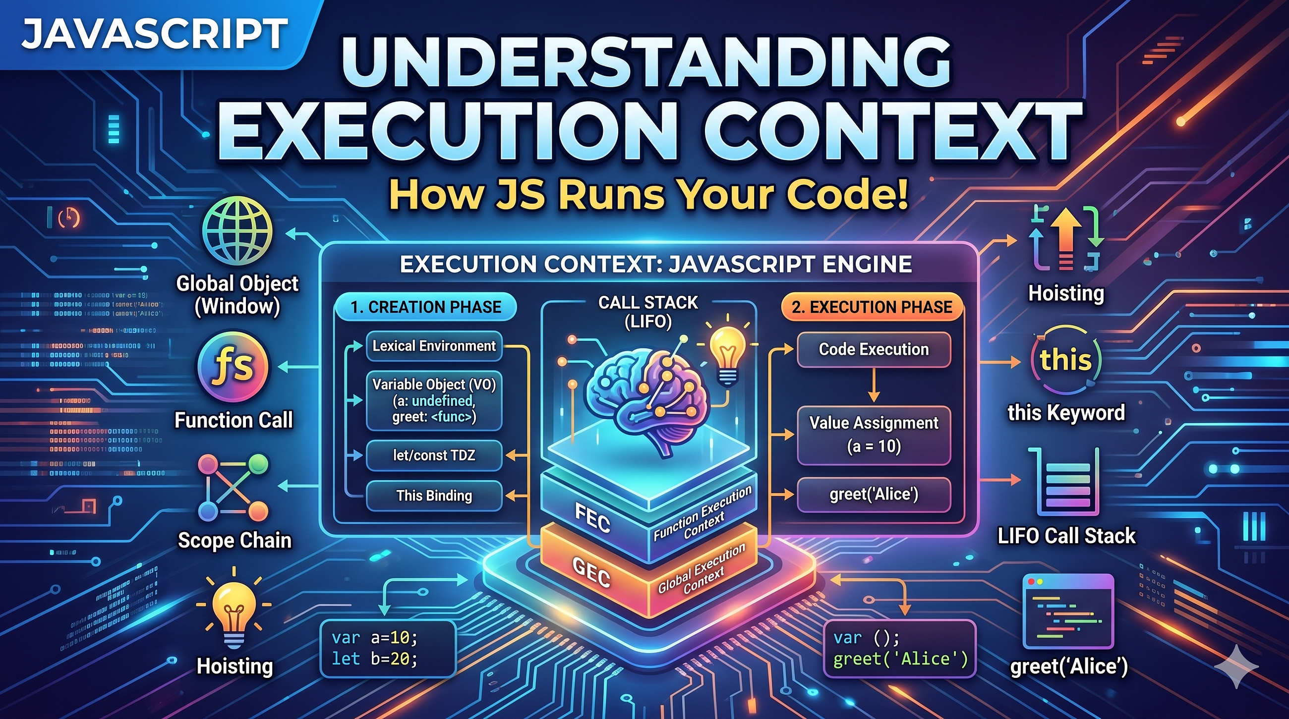 Inside JavaScript: Execution Context, Call Stack & How Code Really Runs