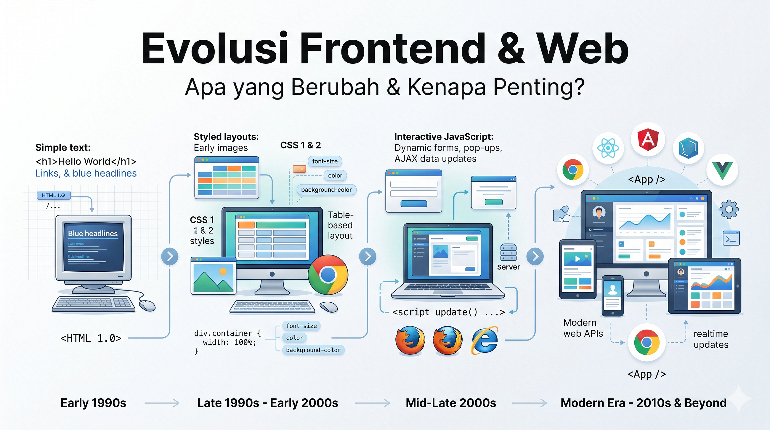 Evolusi Frontend dan Standar Web: Apa yang Berubah dan Kenapa Itu Penting?