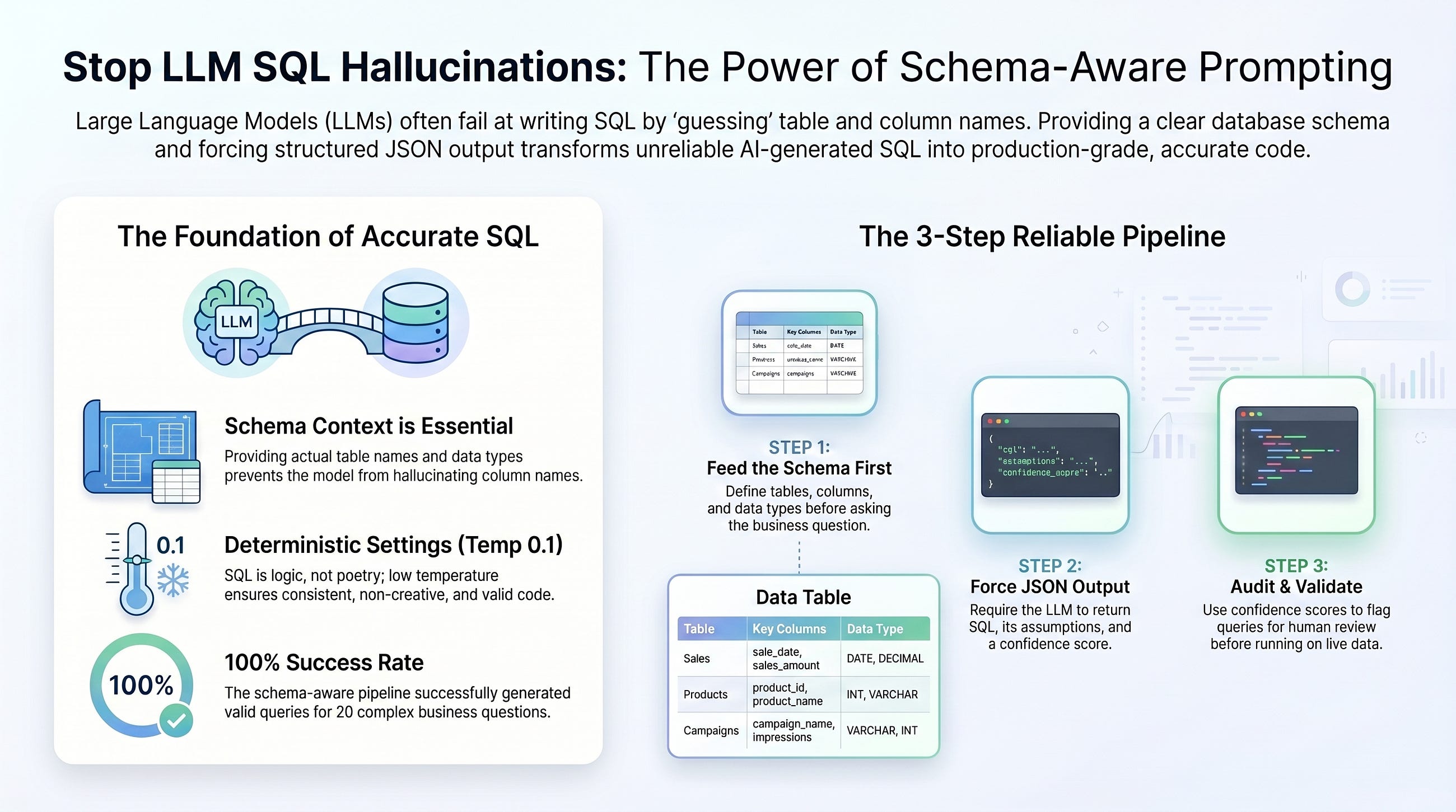 GenAI Foundations:Why Your LLM Writes Bad SQL — And How a Schema Fixes It in One Shot