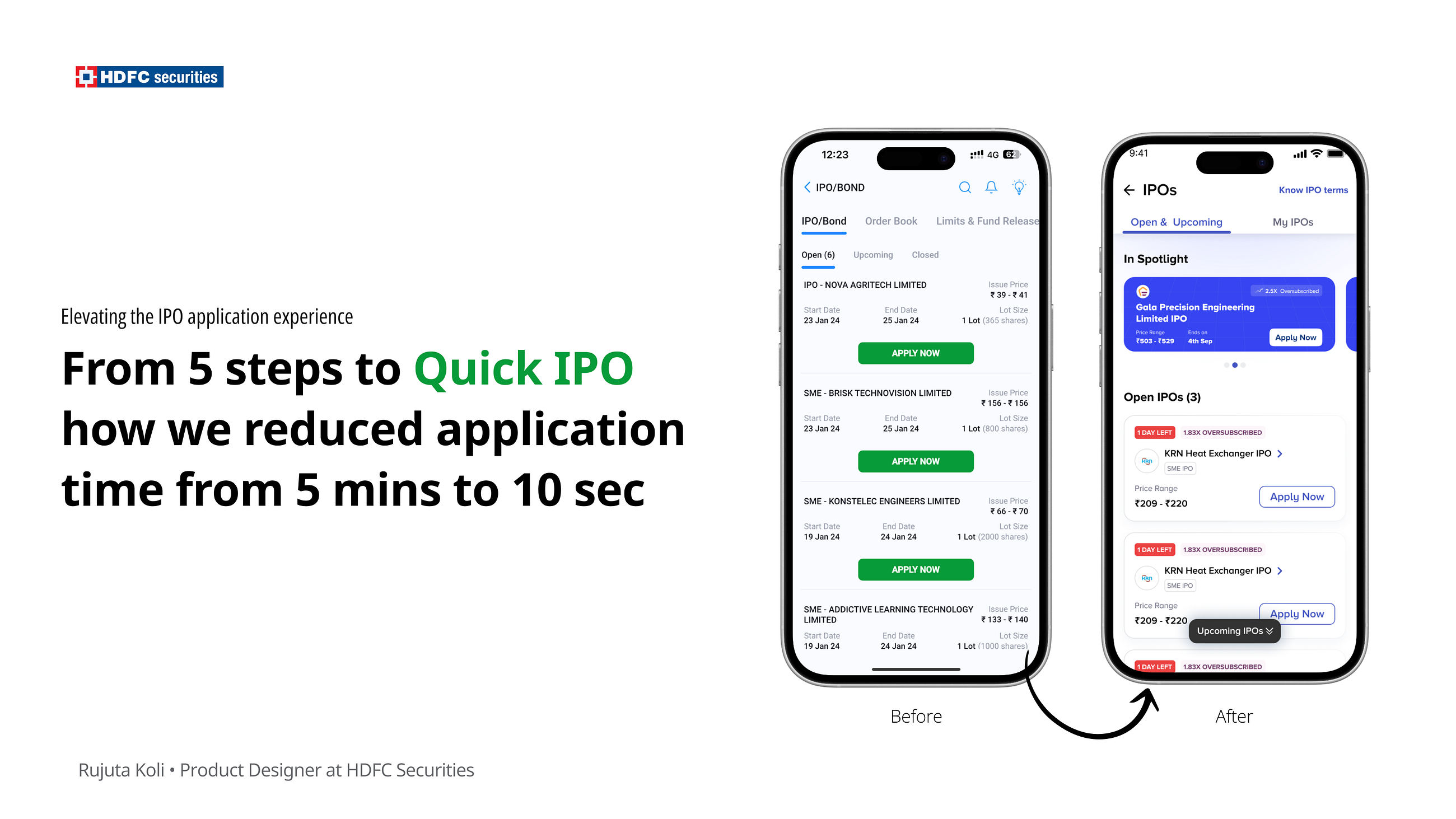 Revamping the IPO Application Experience at HDFC Securities