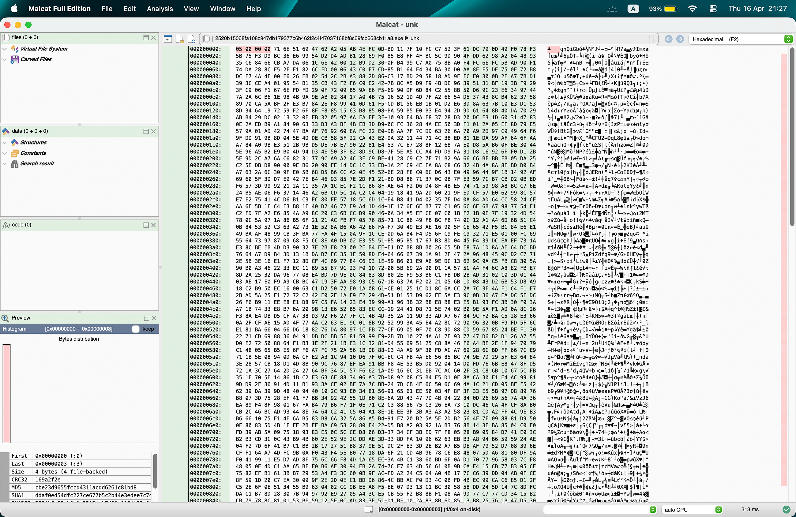 Netwalker Configuration Extraction via Malcat
