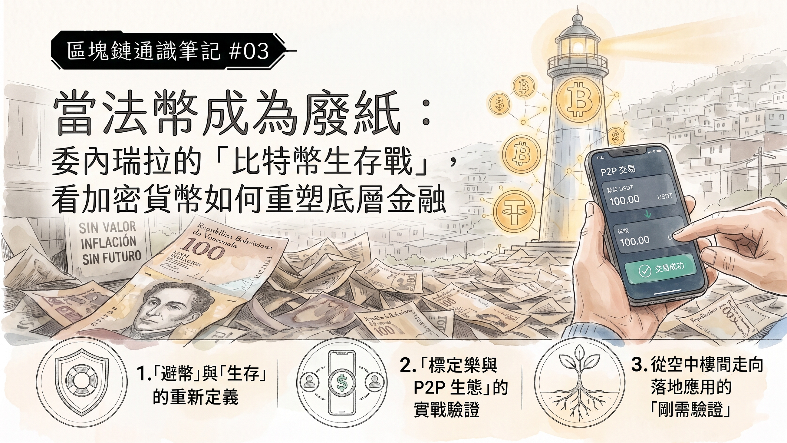 【區塊鏈通識筆記 #03】當法幣成為廢紙：委內瑞拉的「比特幣生存戰」，看加密貨幣如何重塑底層金融