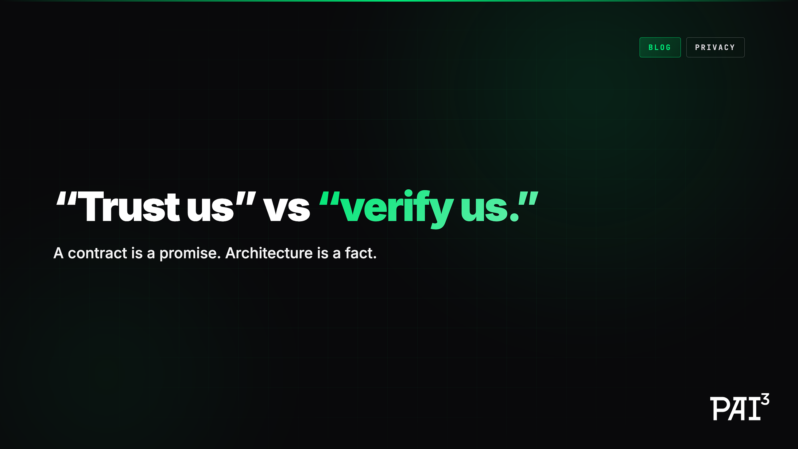 “Trust Us” vs “Verify Us”: Contractual Privacy Isn’t Architectural Privacy