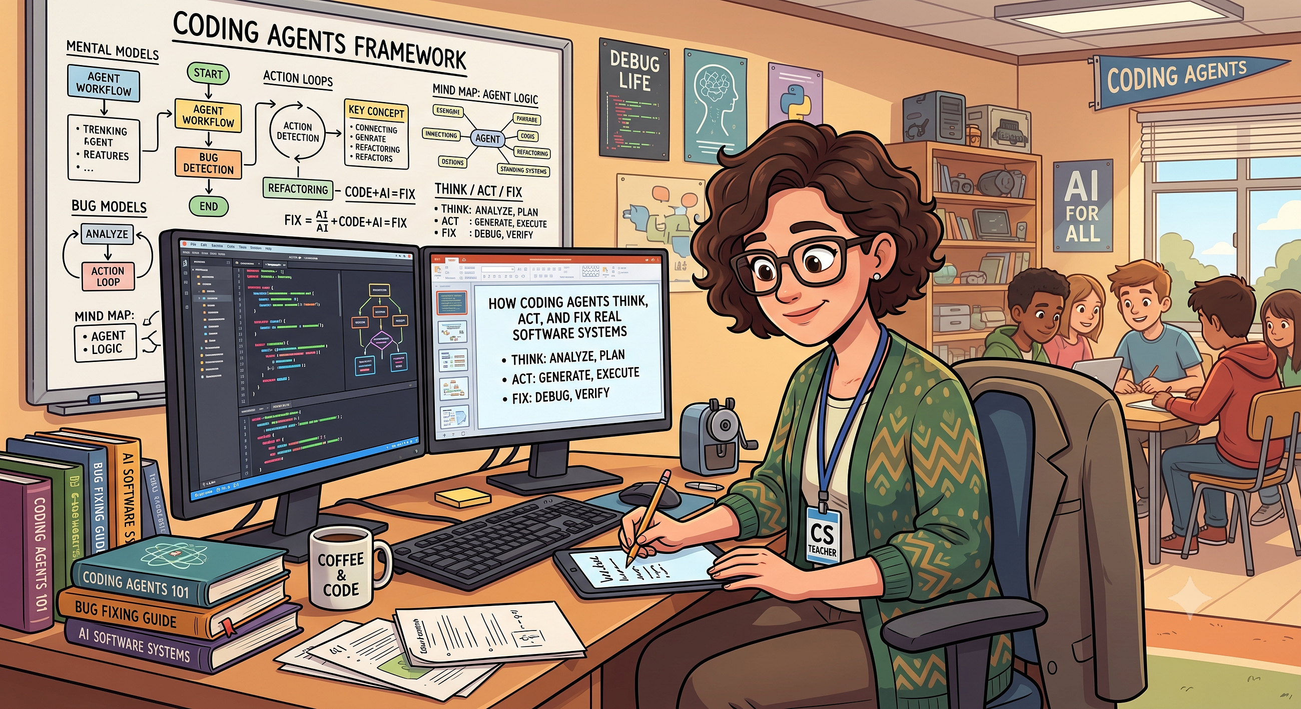 Cómo piensan, actúan y reparan sistemas de software reales los agentes de codificación