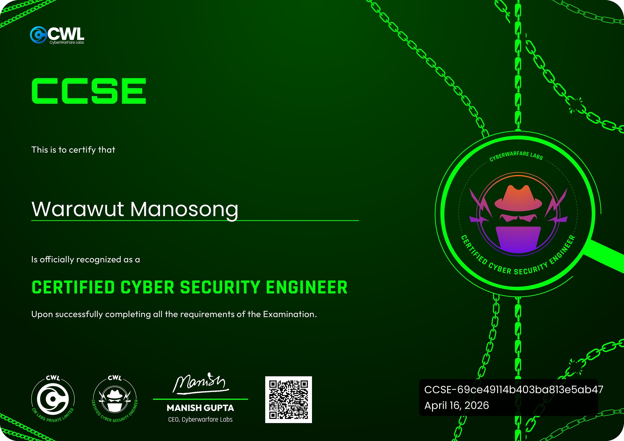 CyberWarFare Labs — Certified Cyber Security Engineer [CCSE] — My Experience and Review