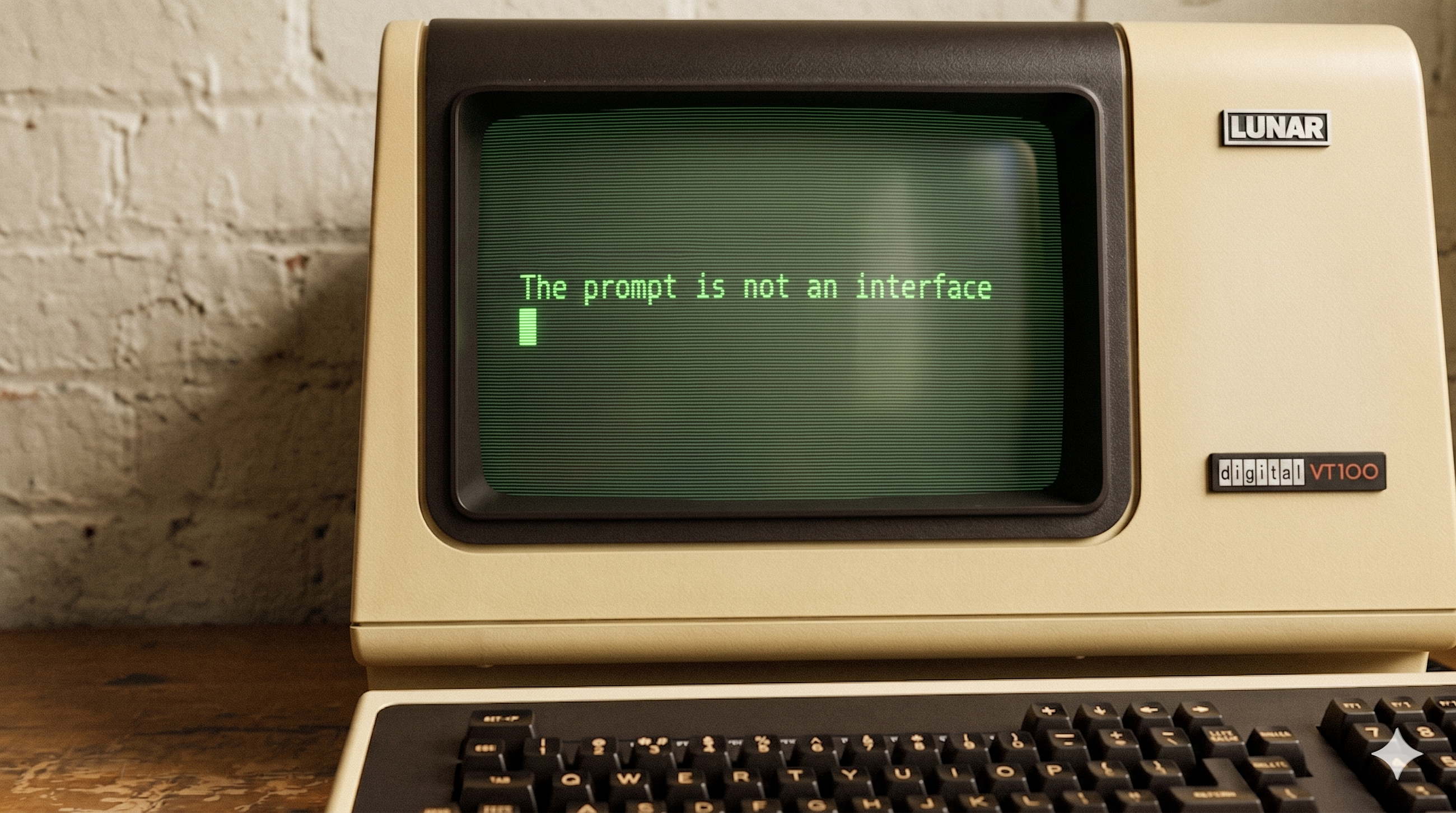 The prompt is not an interface