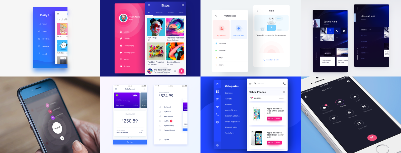 Mobile Menu Inspiration Muzli Design