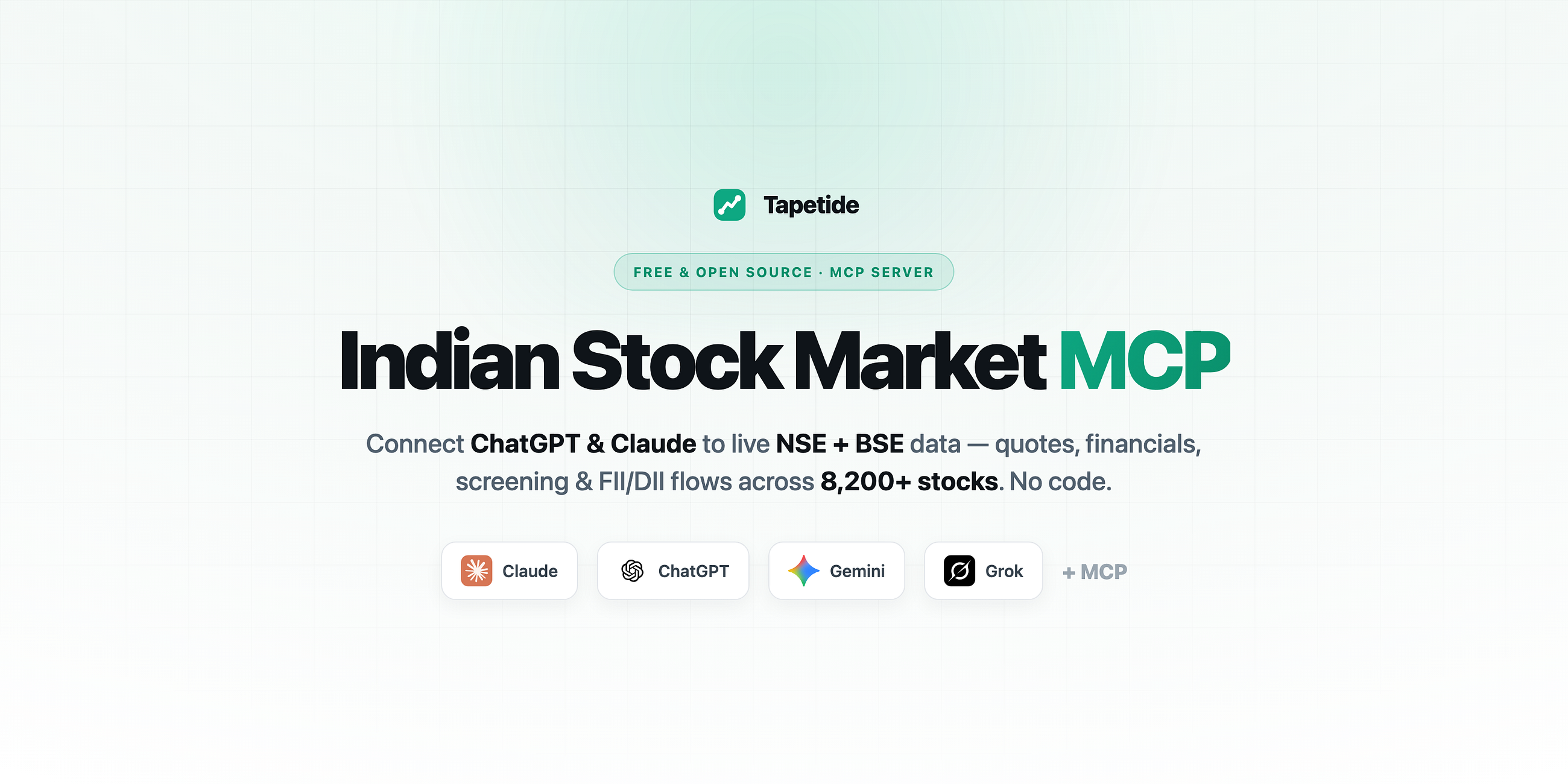 Indian Stock Market MCP: How to Connect ChatGPT & Claude to Live NSE + BSE Data (Free)