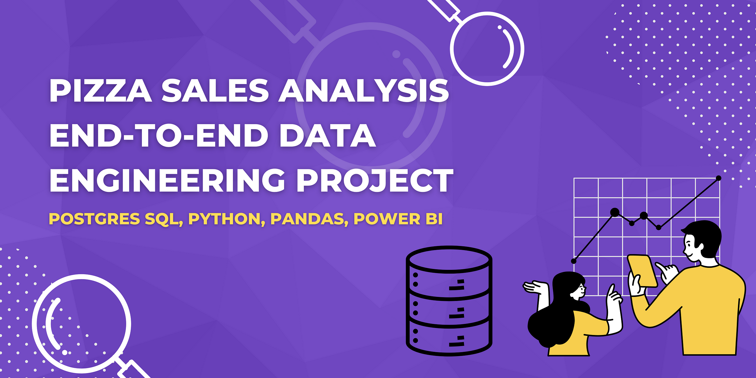 Pizza Sales Analysis — End-to-End Data Engineering Project- Postgres SQL, Python,  Pandas, Power BI.