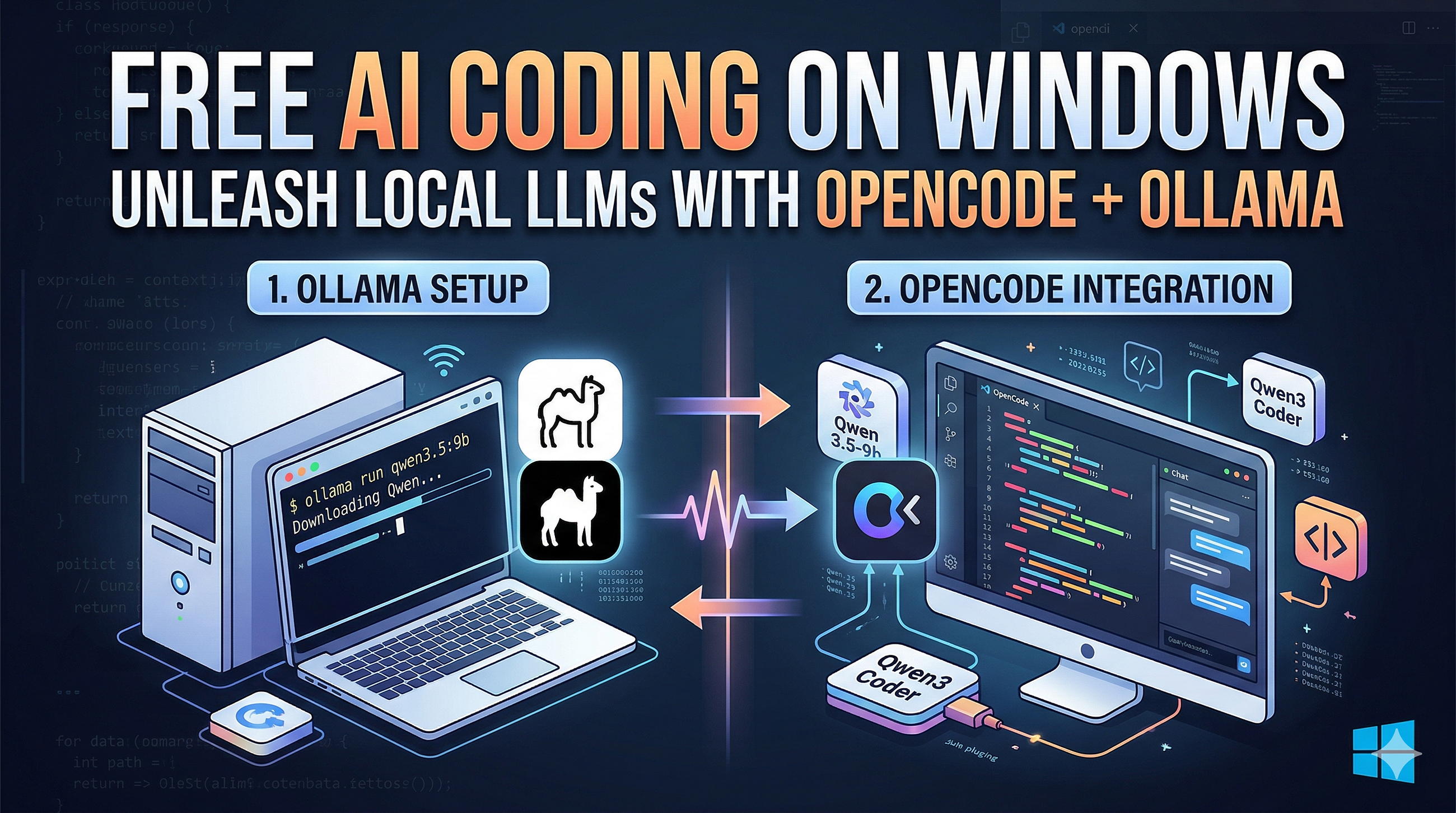 Free AI Coding with OpenCode + Ollama on Windows