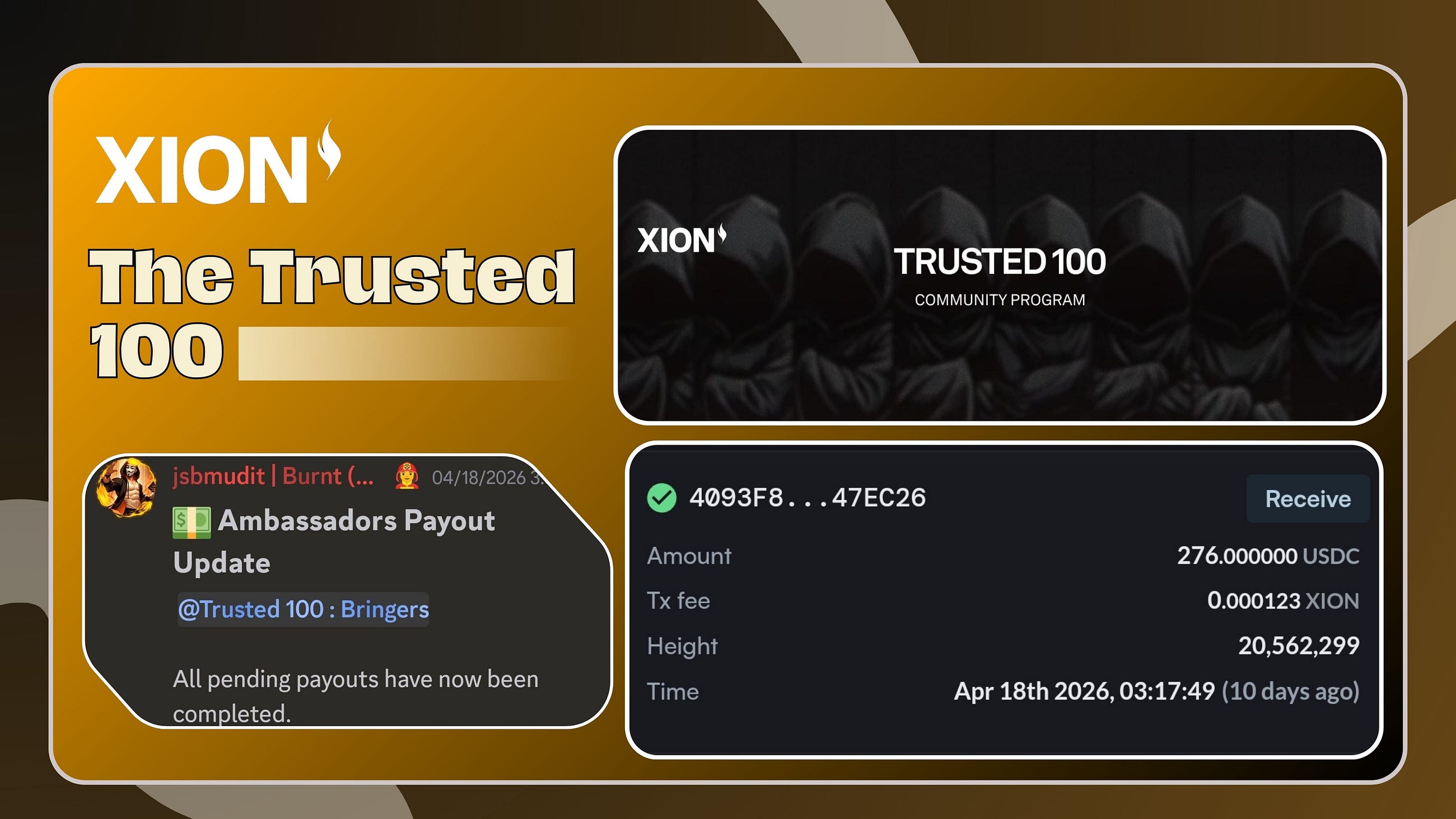 XION Trusted 100: A Merit-Based Ambassador Program That Pays Based on Quality